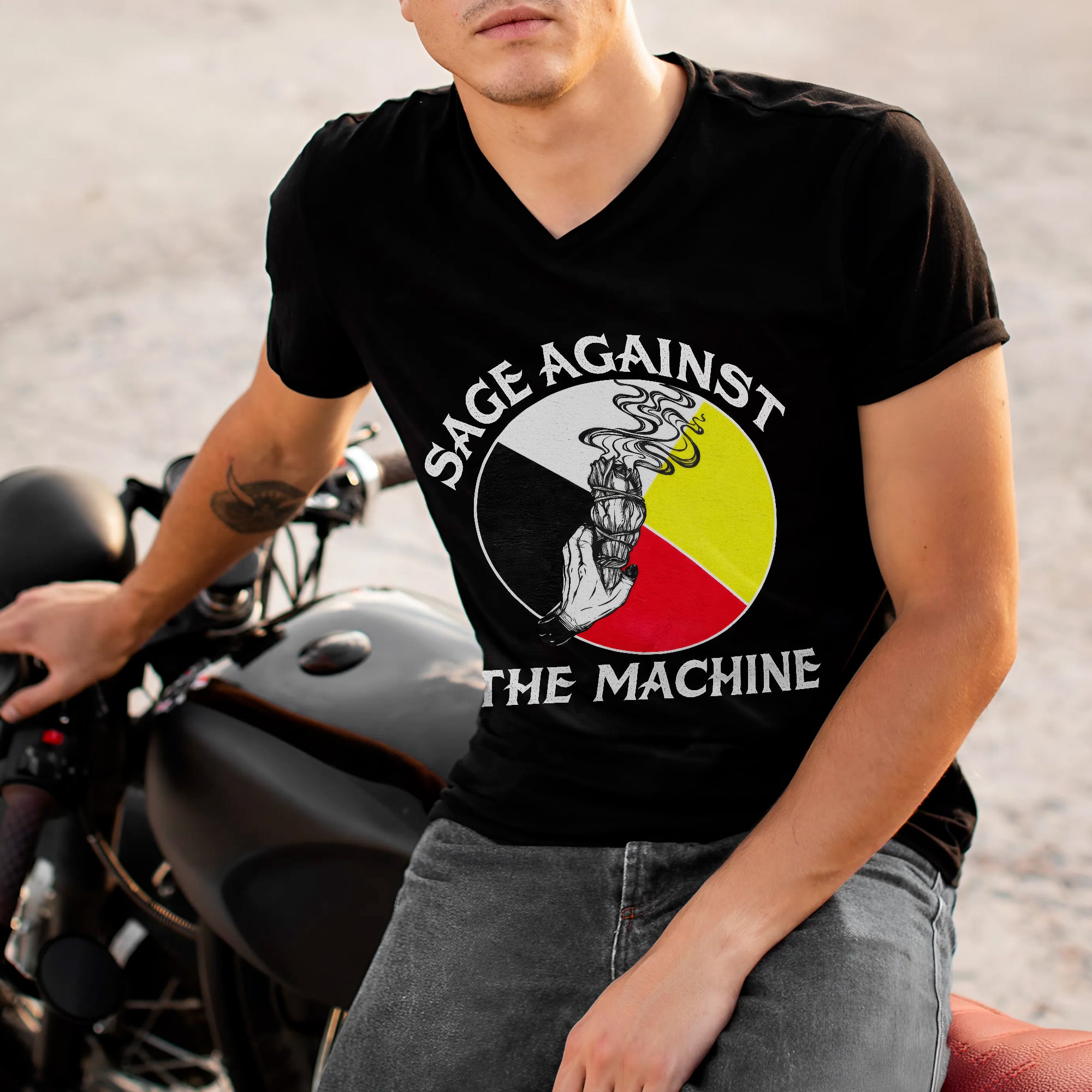 Sage Against The Machine Spiritual Power and Resistance Unisex T-shirt/T-shirt V-Neck/Hoodie/Sweatshirt 363