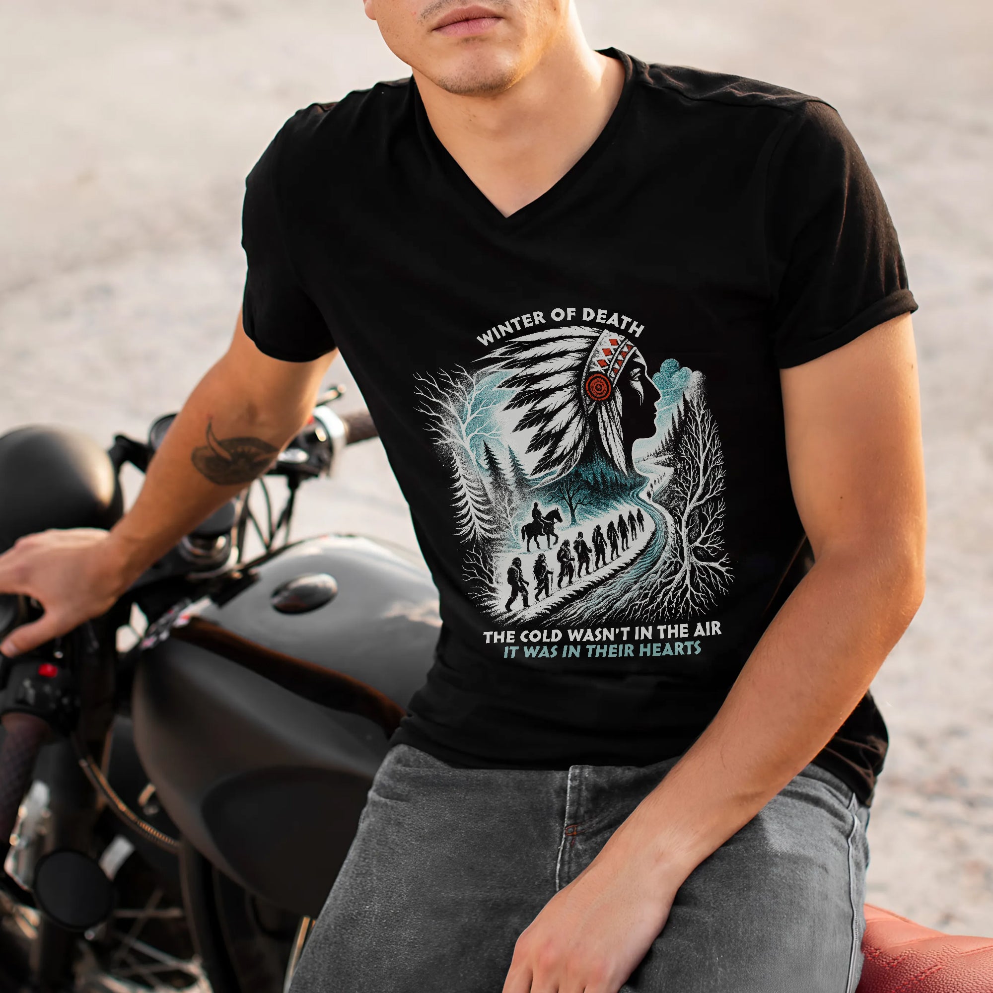 Winter of Death – Native Spirit - Unisex T-Shirt/T-Shirt V-Neck/Hoodie/Sweatshirt