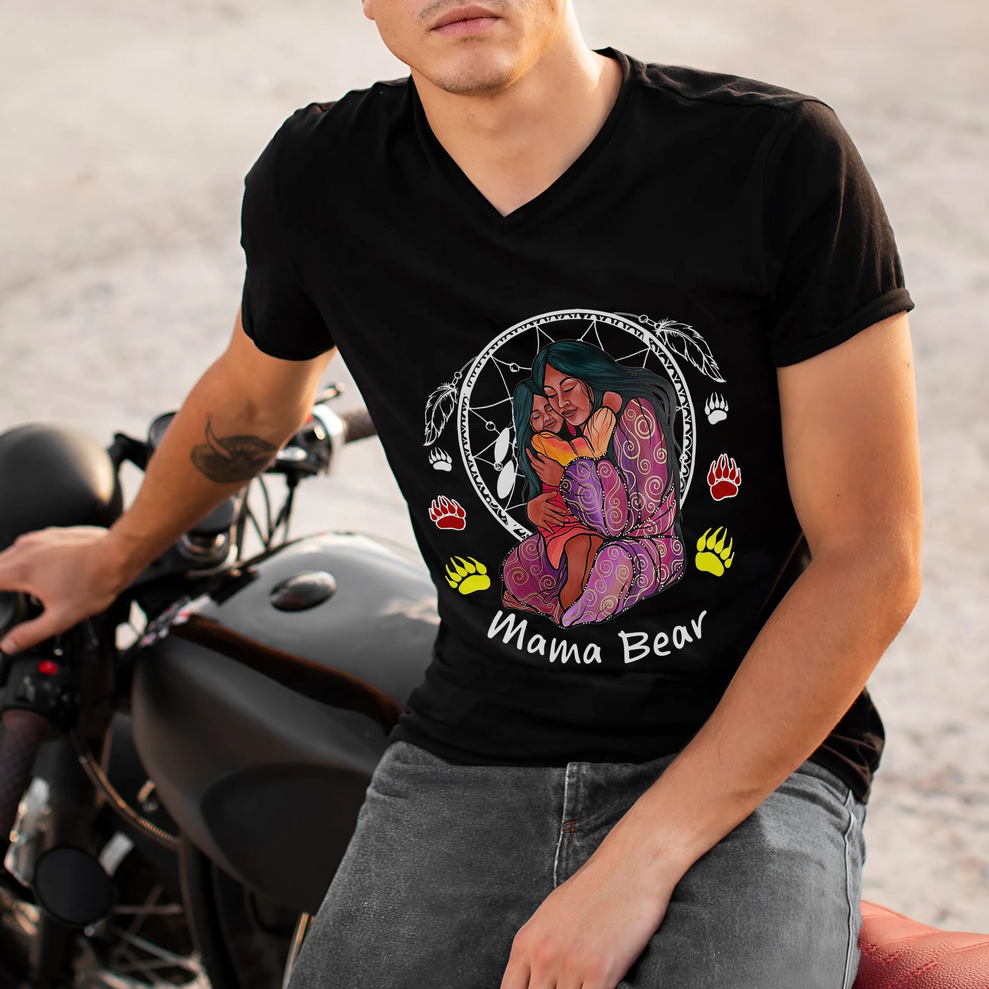 Mama Bear – Embracing Love and Strength Tee Unisex T-Shirt/T-Shirt V-Neck/Hoodie/Sweatshirt