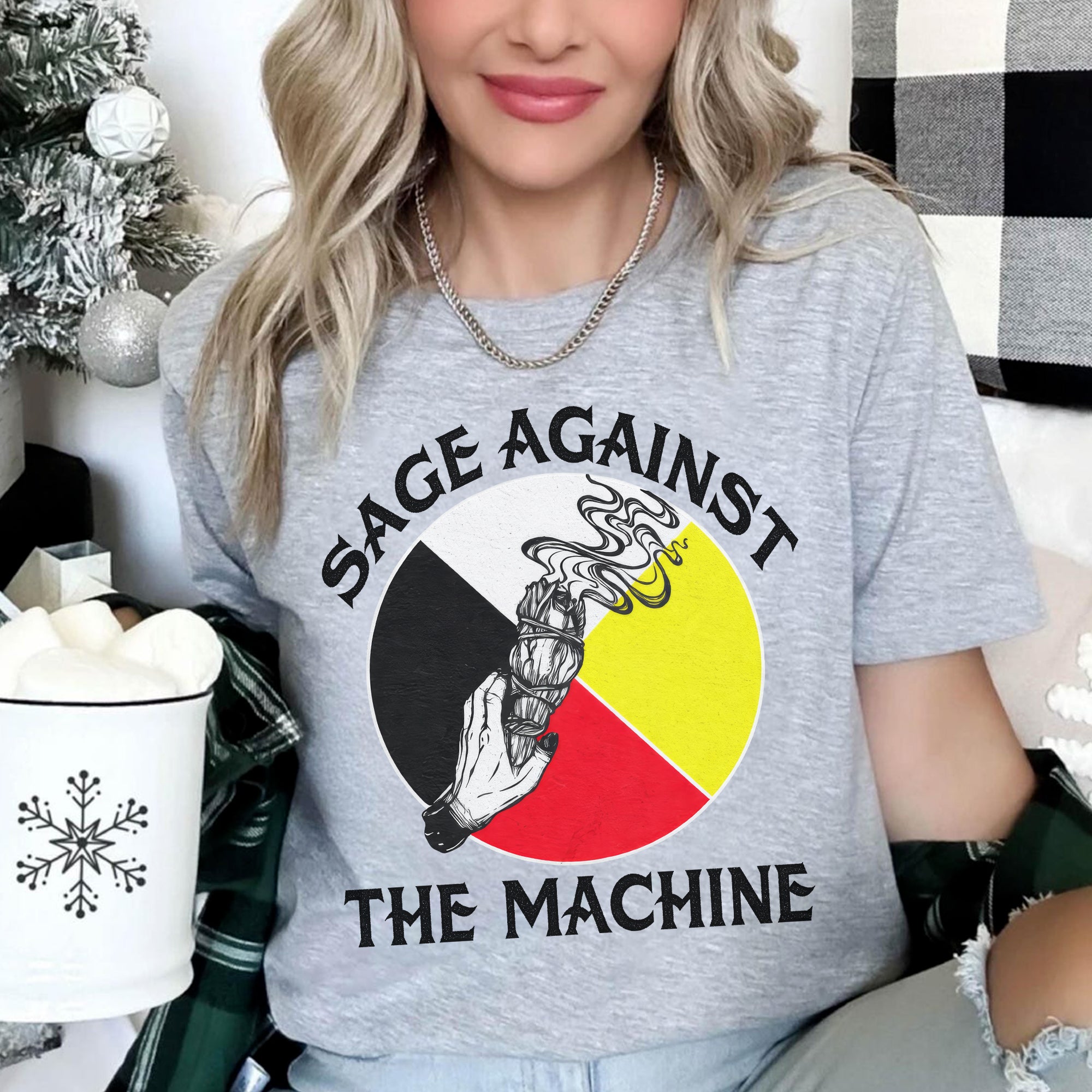Sage Against The Machine Spiritual Power and Resistance Unisex T-shirt/T-shirt V-Neck/Hoodie/Sweatshirt 363