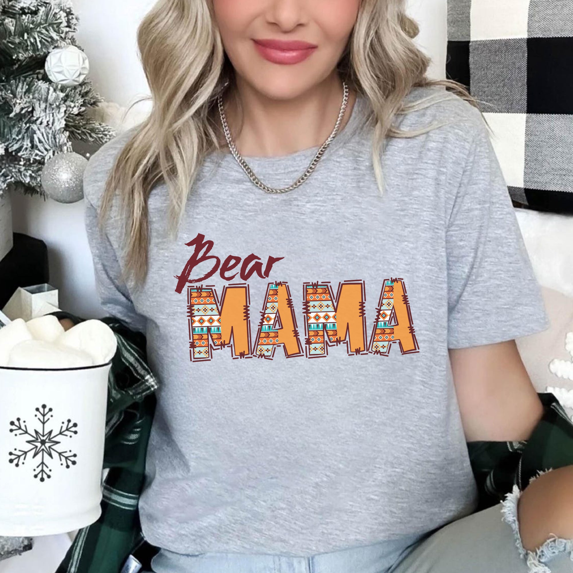 Bear Mama – Tribal Print Unisex T-Shirt/T-Shirt V-Neck/Hoodie/Sweatshirt