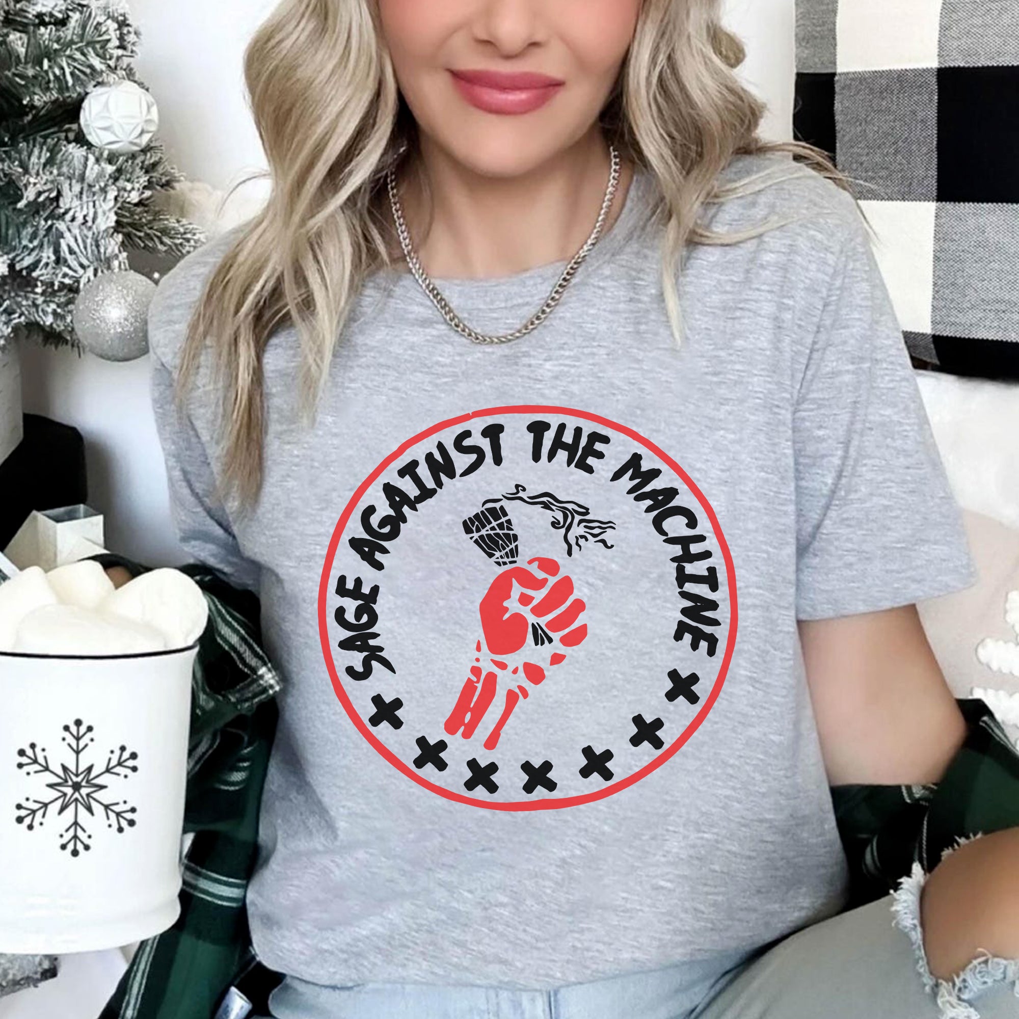 Sage Against The Machine Spiritual Power and Resistance Unisex T-shirt/T-shirt V-Neck/Hoodie/Sweatshirt 357