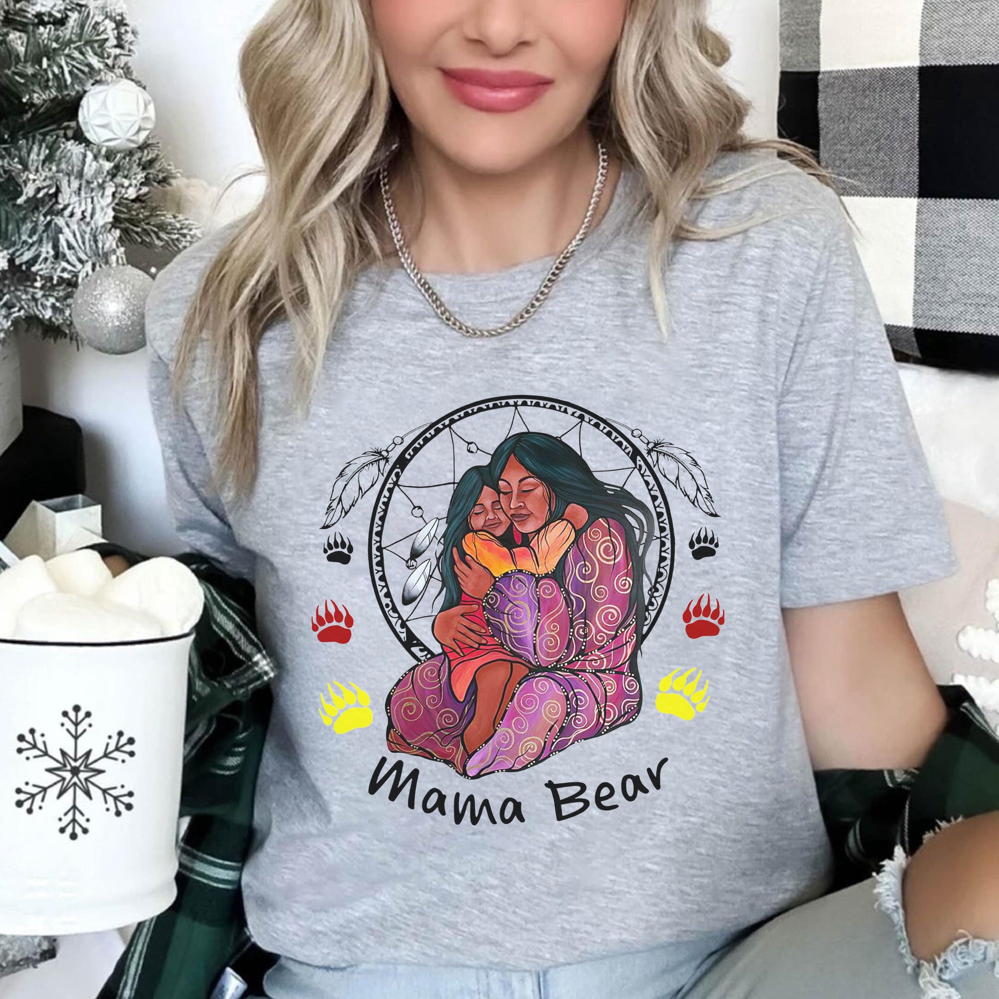 Mama Bear – Embracing Love and Strength Tee Unisex T-Shirt/T-Shirt V-Neck/Hoodie/Sweatshirt