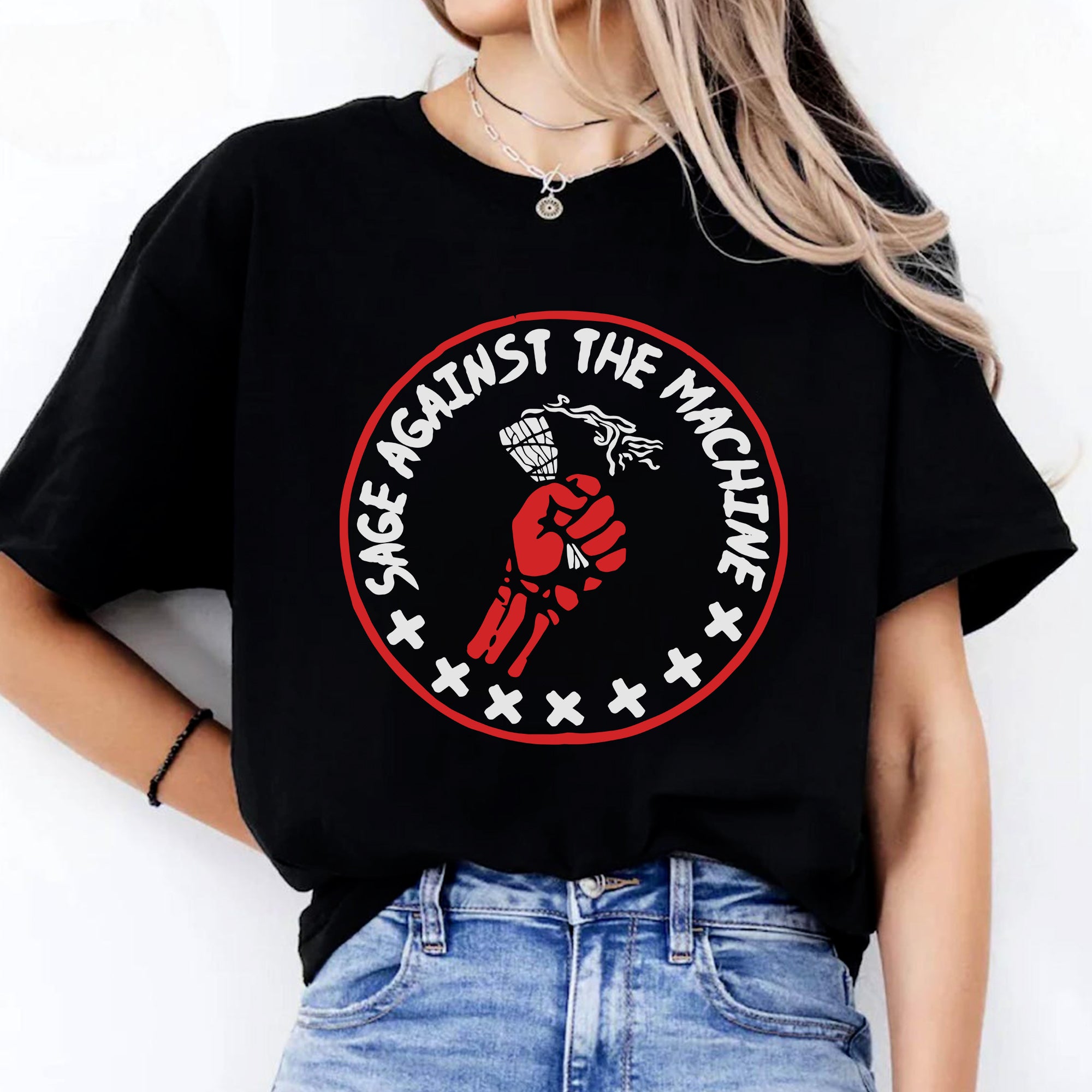 Sage Against The Machine Spiritual Power and Resistance Unisex T-shirt/T-shirt V-Neck/Hoodie/Sweatshirt 357