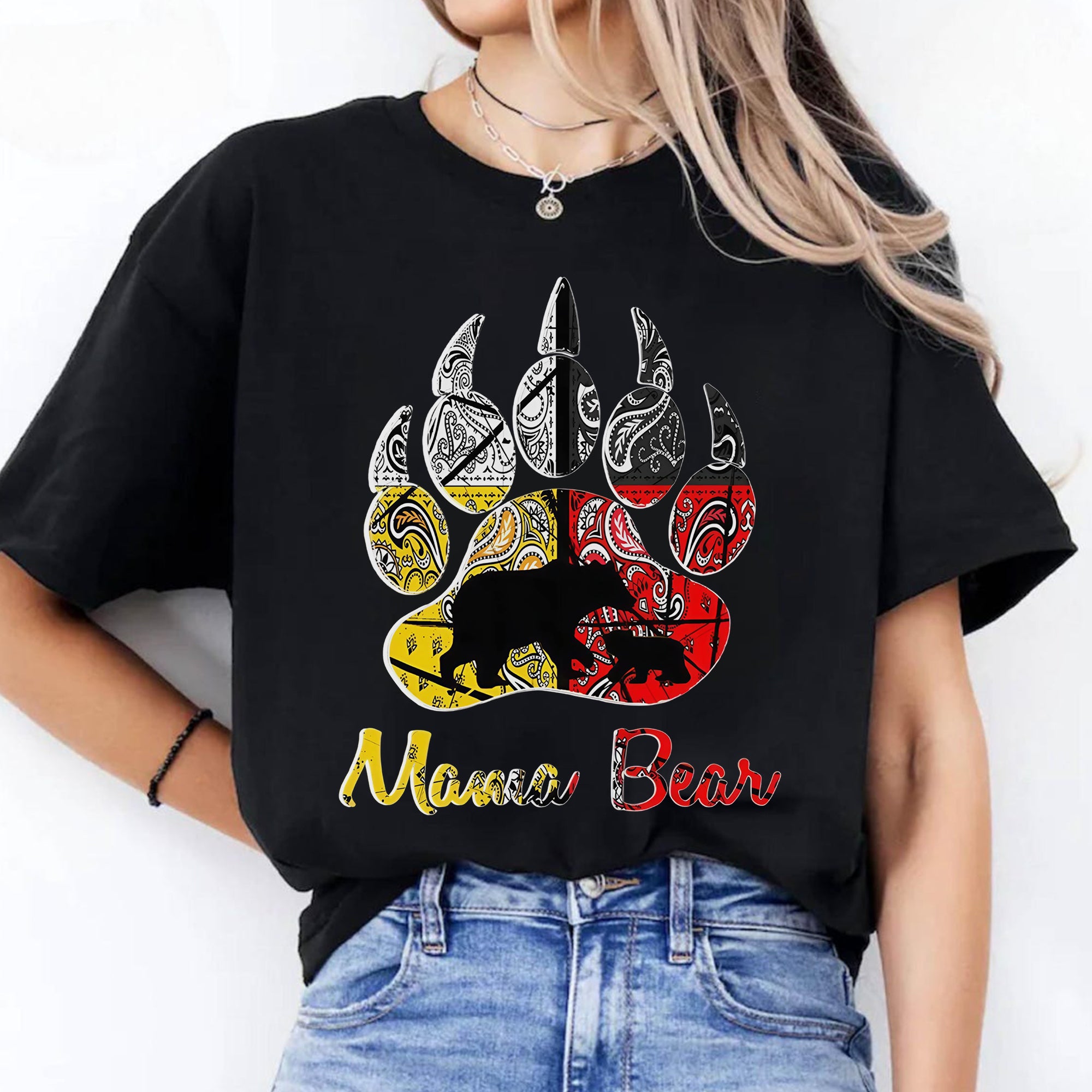 Bear Paw Mama - Unisex T-Shirt/T-Shirt V-Neck/Hoodie/Sweatshirt