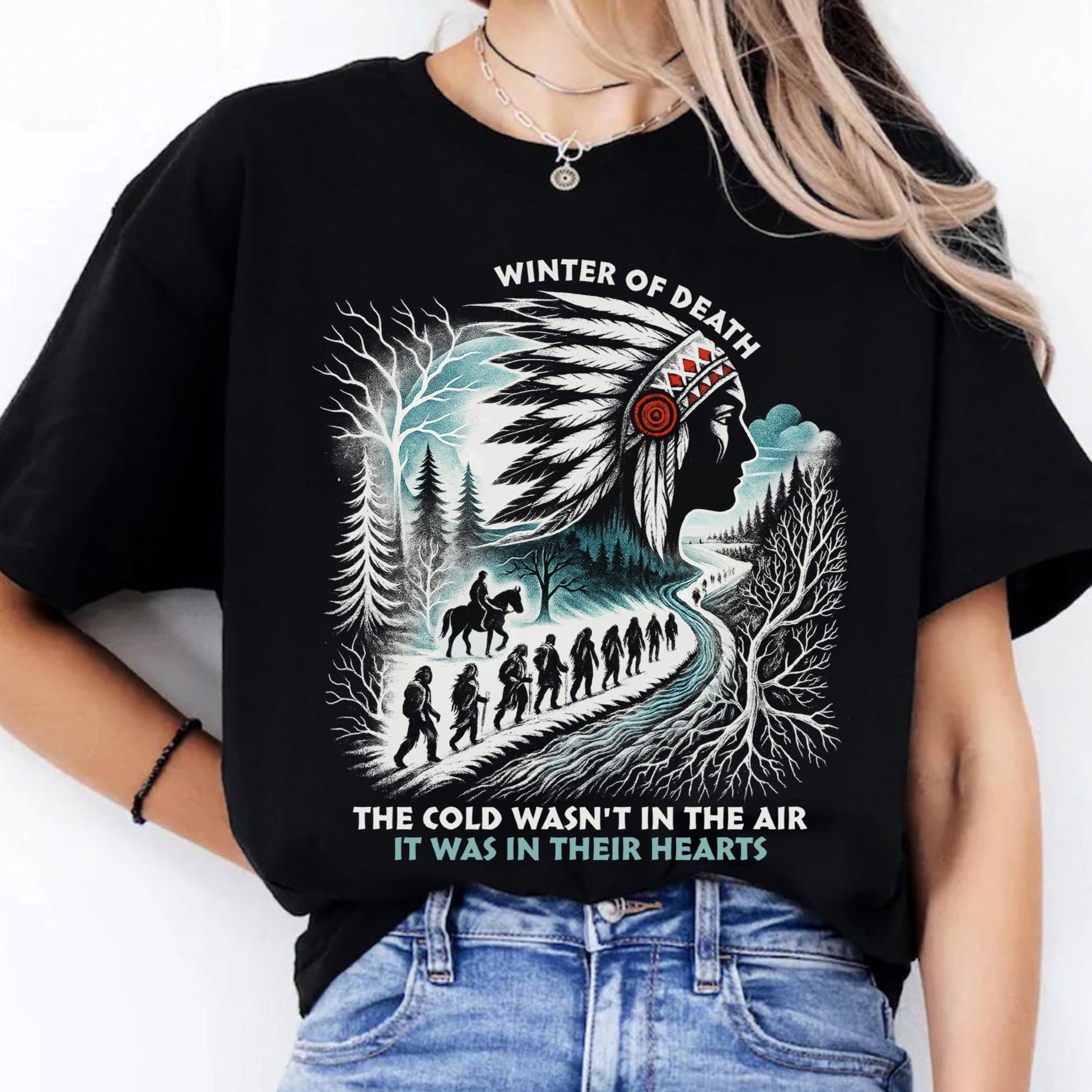 Winter of Death – Native Spirit - Unisex T-Shirt/T-Shirt V-Neck/Hoodie/Sweatshirt
