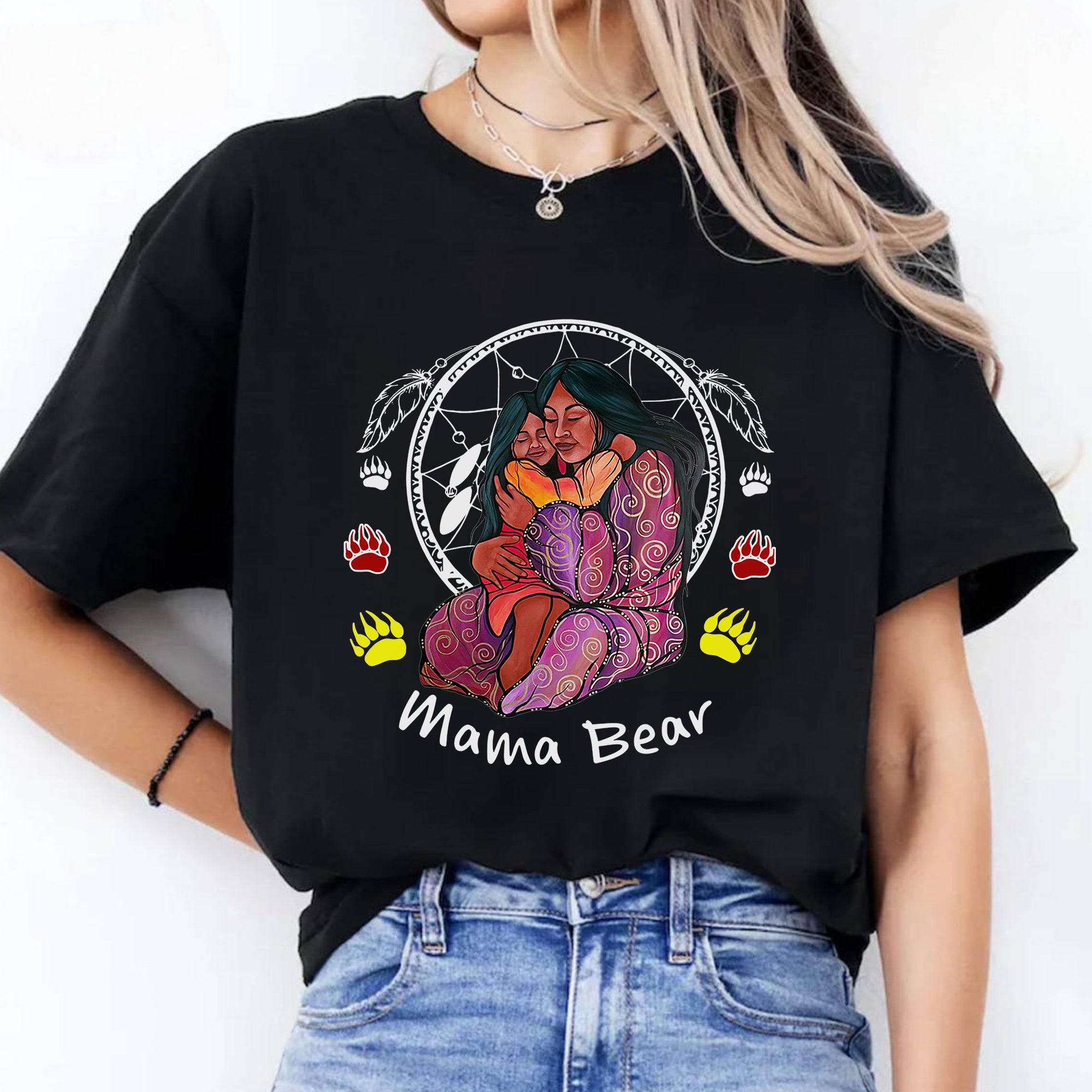 Mama Bear – Embracing Love and Strength Tee Unisex T-Shirt/T-Shirt V-Neck/Hoodie/Sweatshirt