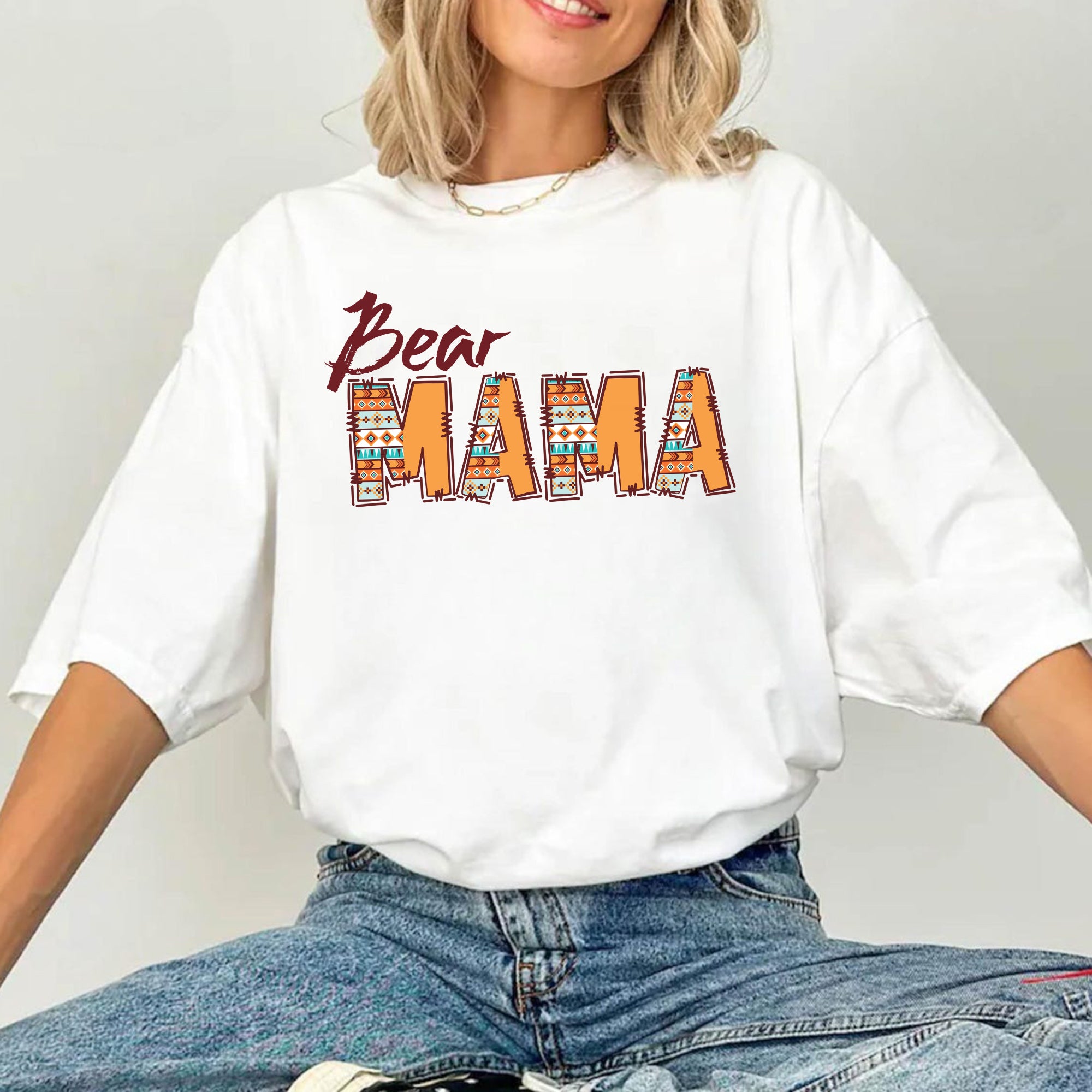 Bear Mama – Tribal Print Unisex T-Shirt/T-Shirt V-Neck/Hoodie/Sweatshirt