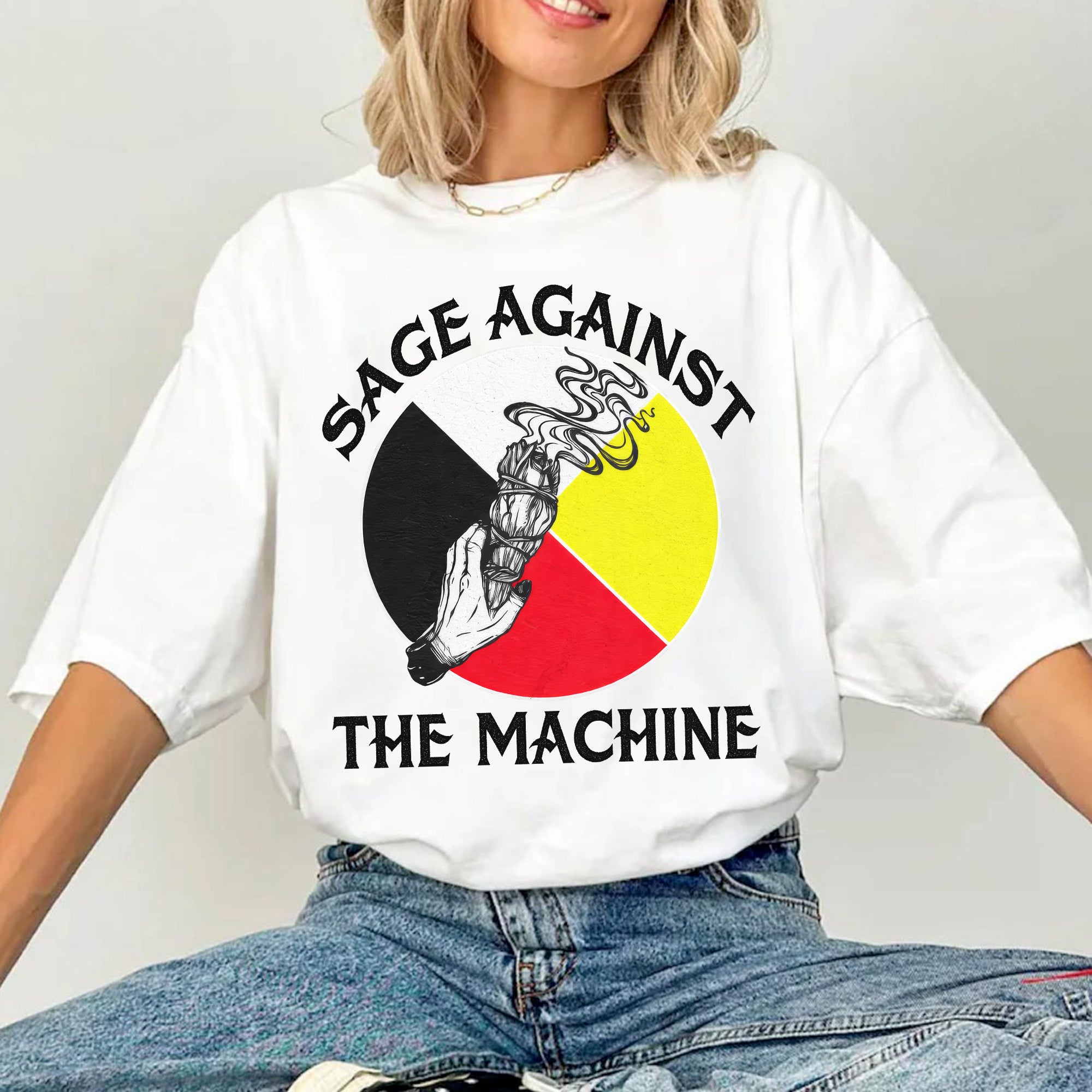 Sage Against The Machine Spiritual Power and Resistance Unisex T-shirt/T-shirt V-Neck/Hoodie/Sweatshirt 363