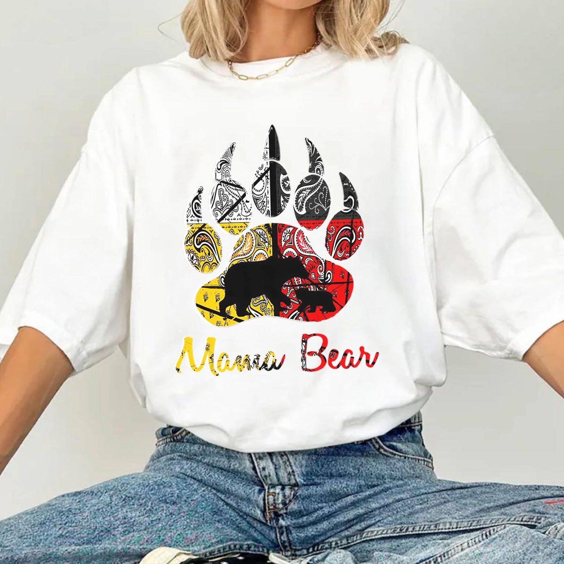 Bear Paw Mama - Unisex T-Shirt/T-Shirt V-Neck/Hoodie/Sweatshirt