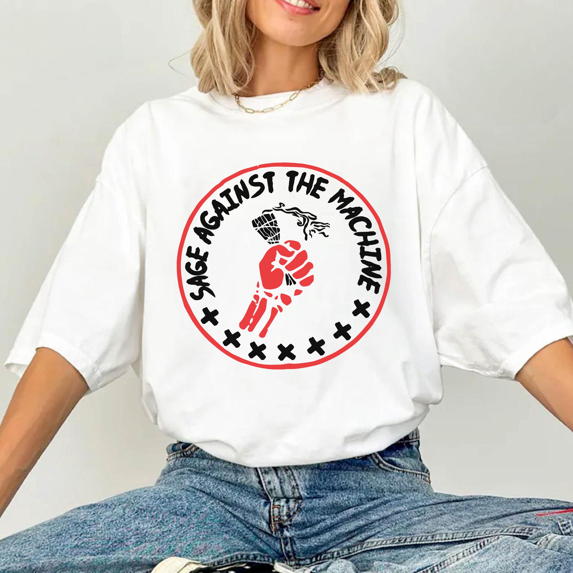 Sage Against The Machine Spiritual Power and Resistance Unisex T-shirt/T-shirt V-Neck/Hoodie/Sweatshirt 357