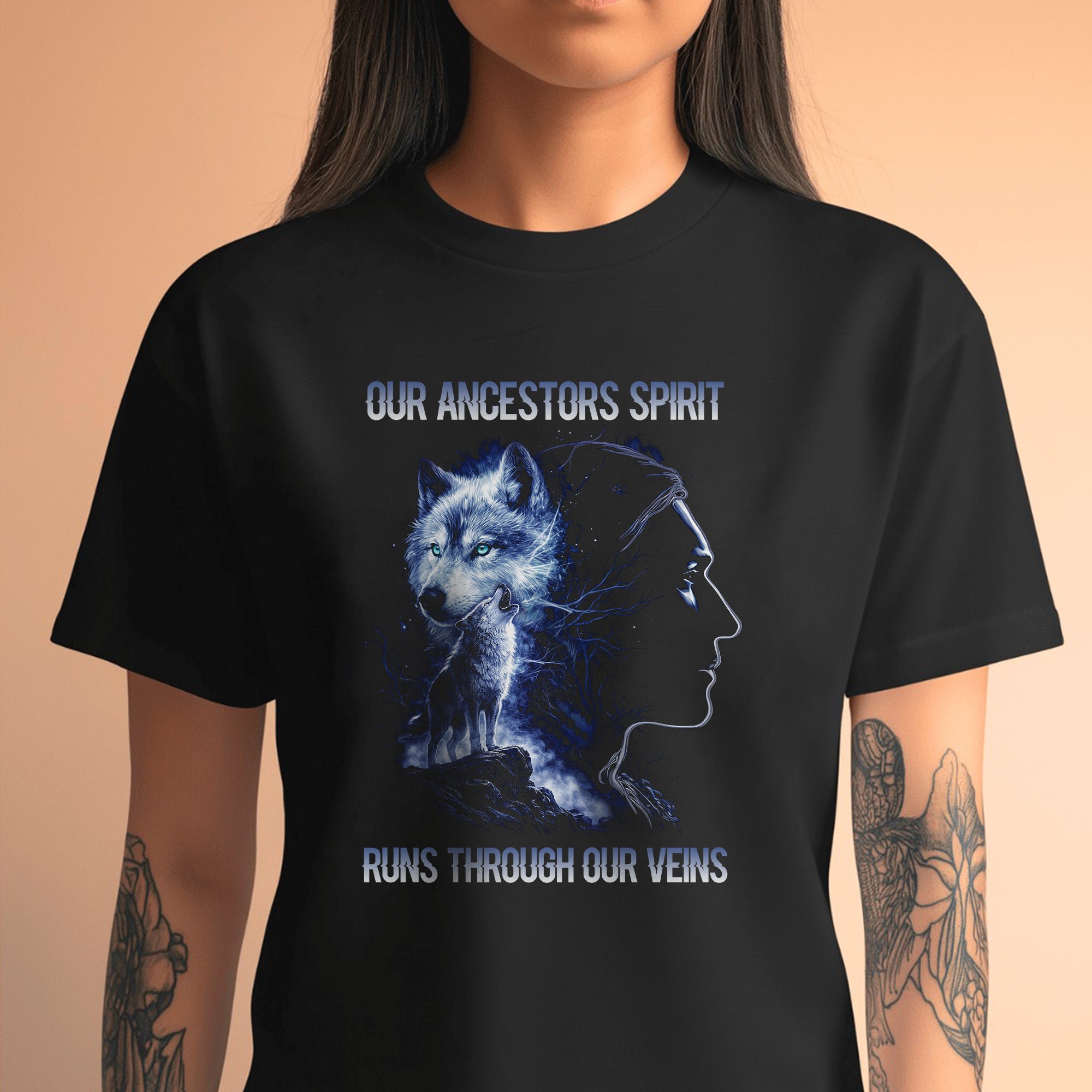 Our Ancestors Spirit Run Through Our Veins Unisex T-shirt/T-shirt V-Neck/Hoodie/Sweatshirt