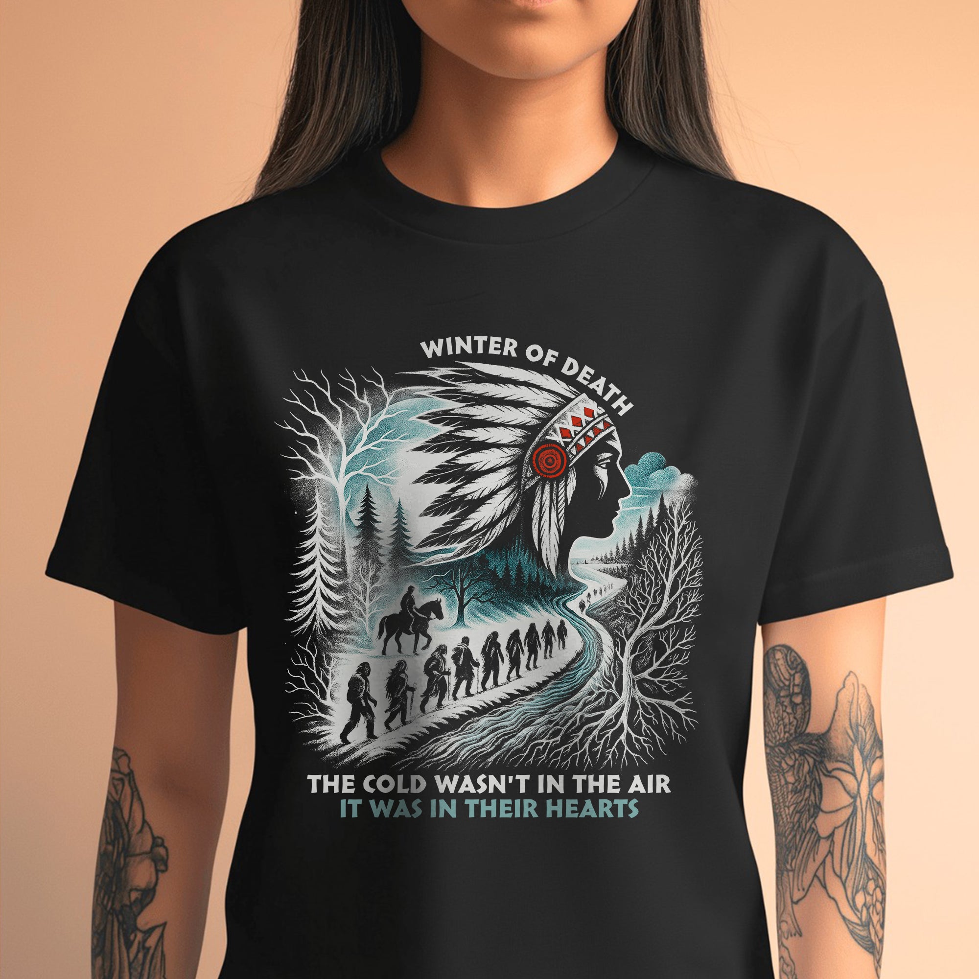 Winter of Death – Native Spirit - Unisex T-Shirt/T-Shirt V-Neck/Hoodie/Sweatshirt