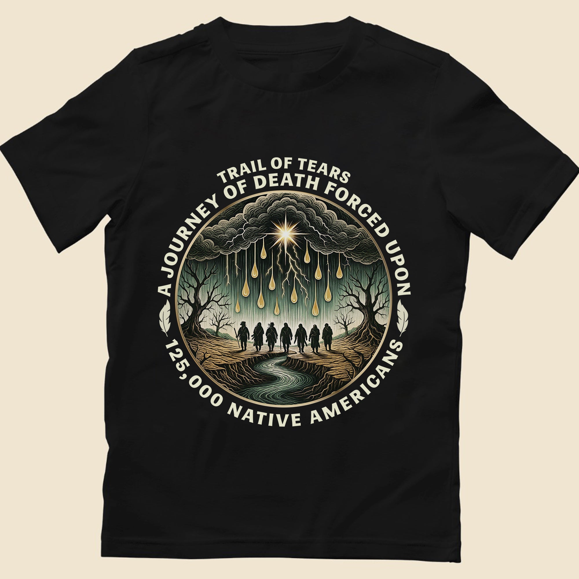 Trail of Tears Forced Journey Native American Tribute - Unisex T-shirt/T-shirt V-Neck/Hoodie/Sweatshirt