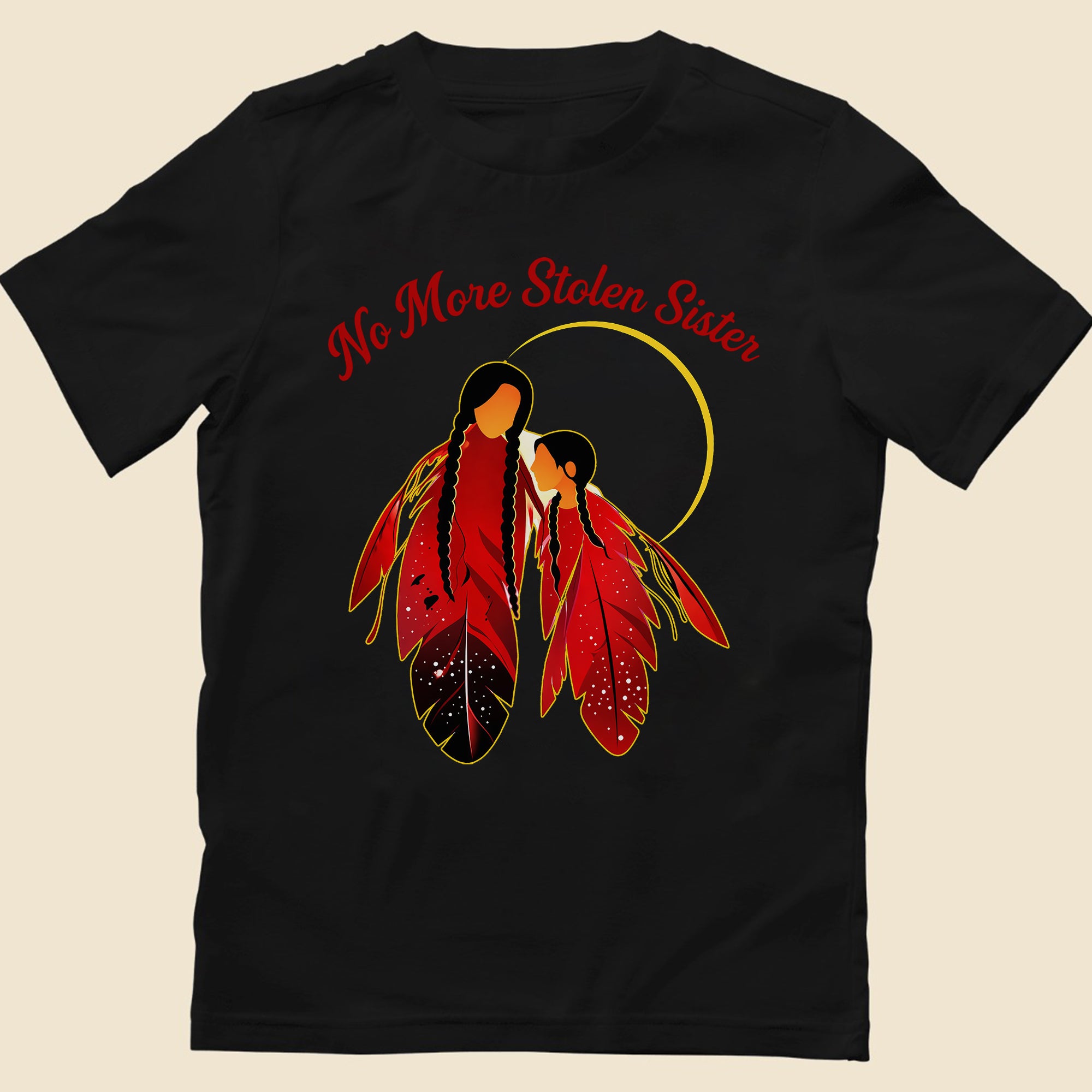 No More Stolen Sisters Red Feather Unisex T-shirt/T-shirt V-Neck/Hoodie/Sweatshirt