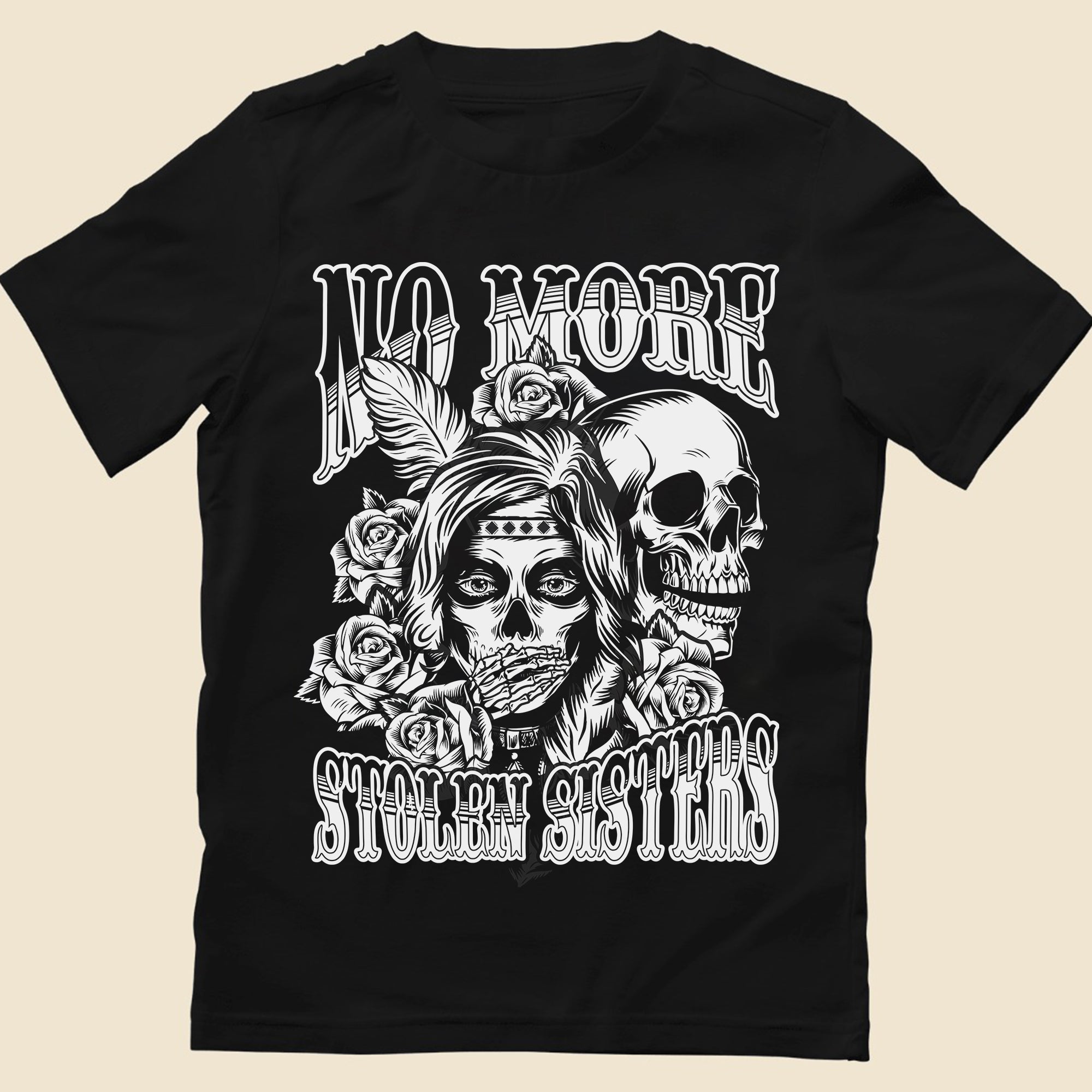 No More Stolen Sisters - MMIW Unisex T-Shirt/T-Shirt V-Neck/Hoodie/Sweatshirt One Side