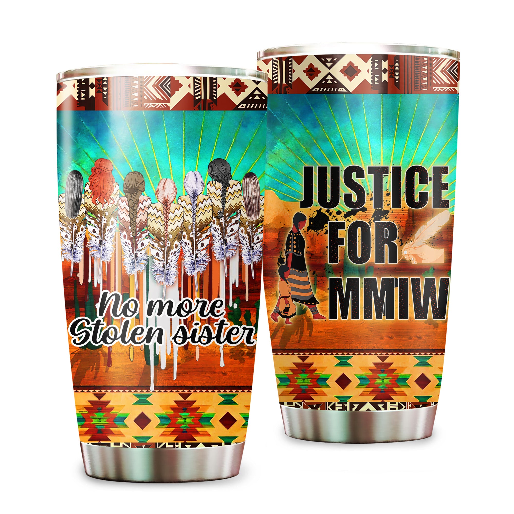 Justice For MMIW Native American Tumbler Stainless Steel Drinking Cup