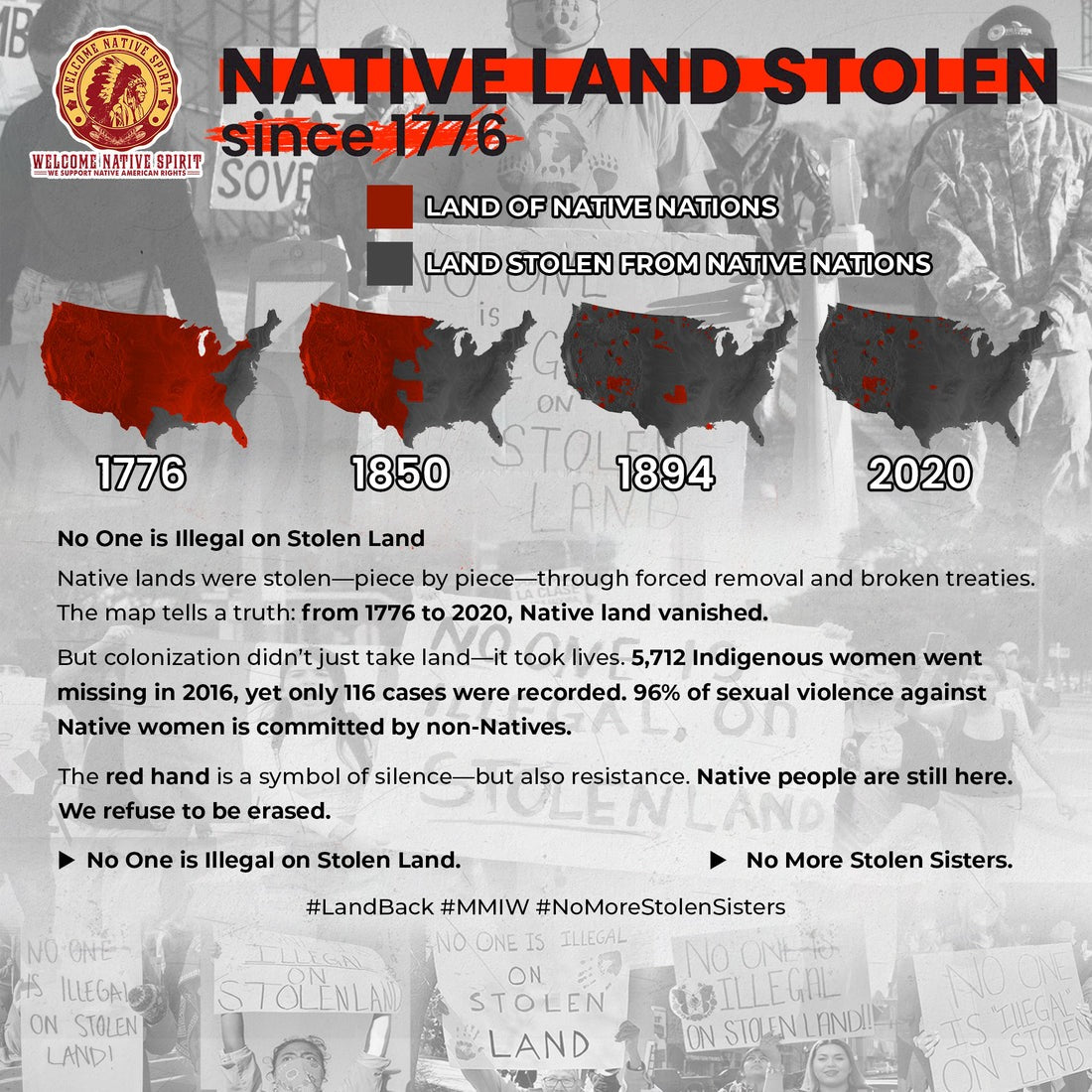 [Two Sides] No One Is Illegal On Stolen Land Unisex Tank Top/Long Sleeve/Hoodie Zip