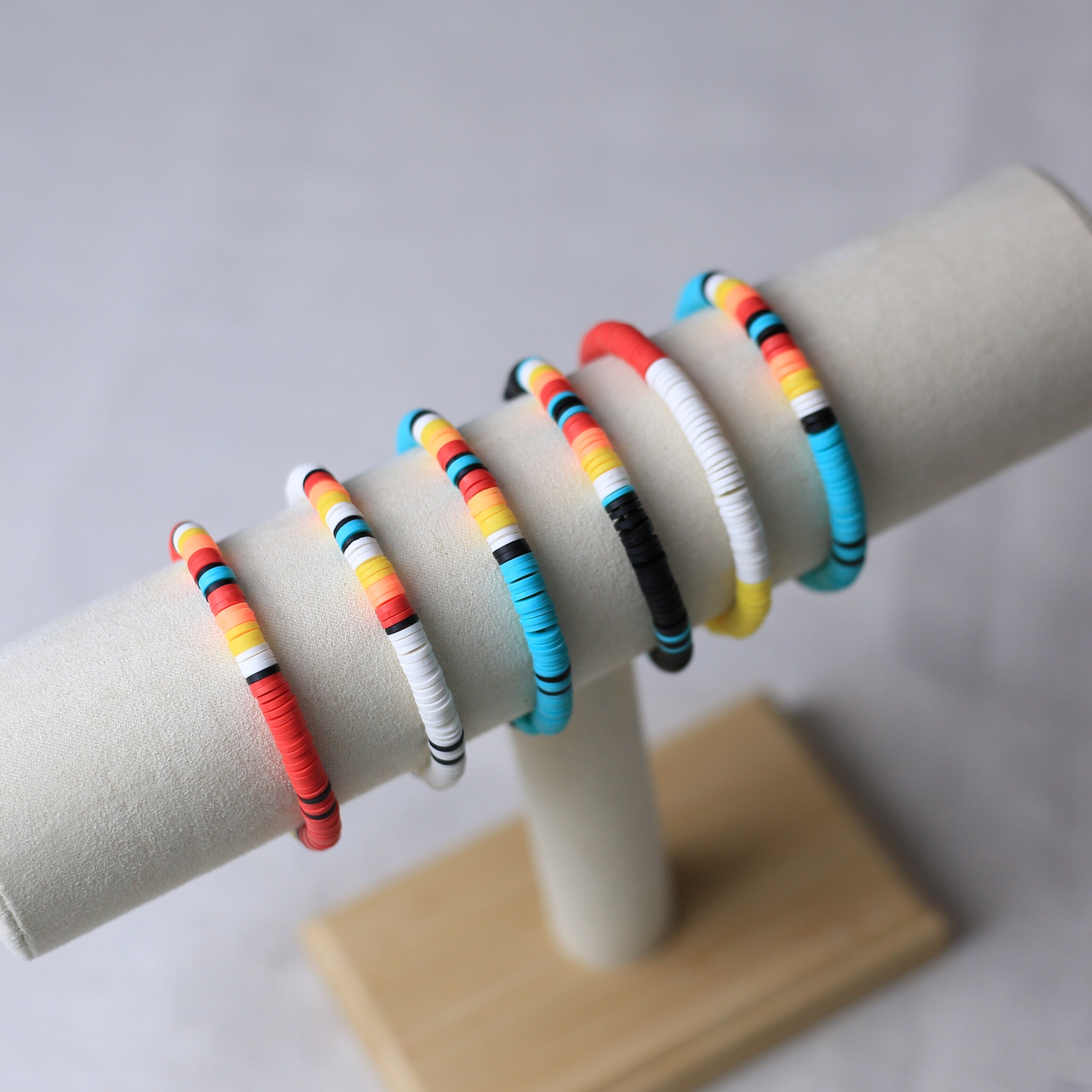 Women's Handmade Black Dusk Clay Bracelet