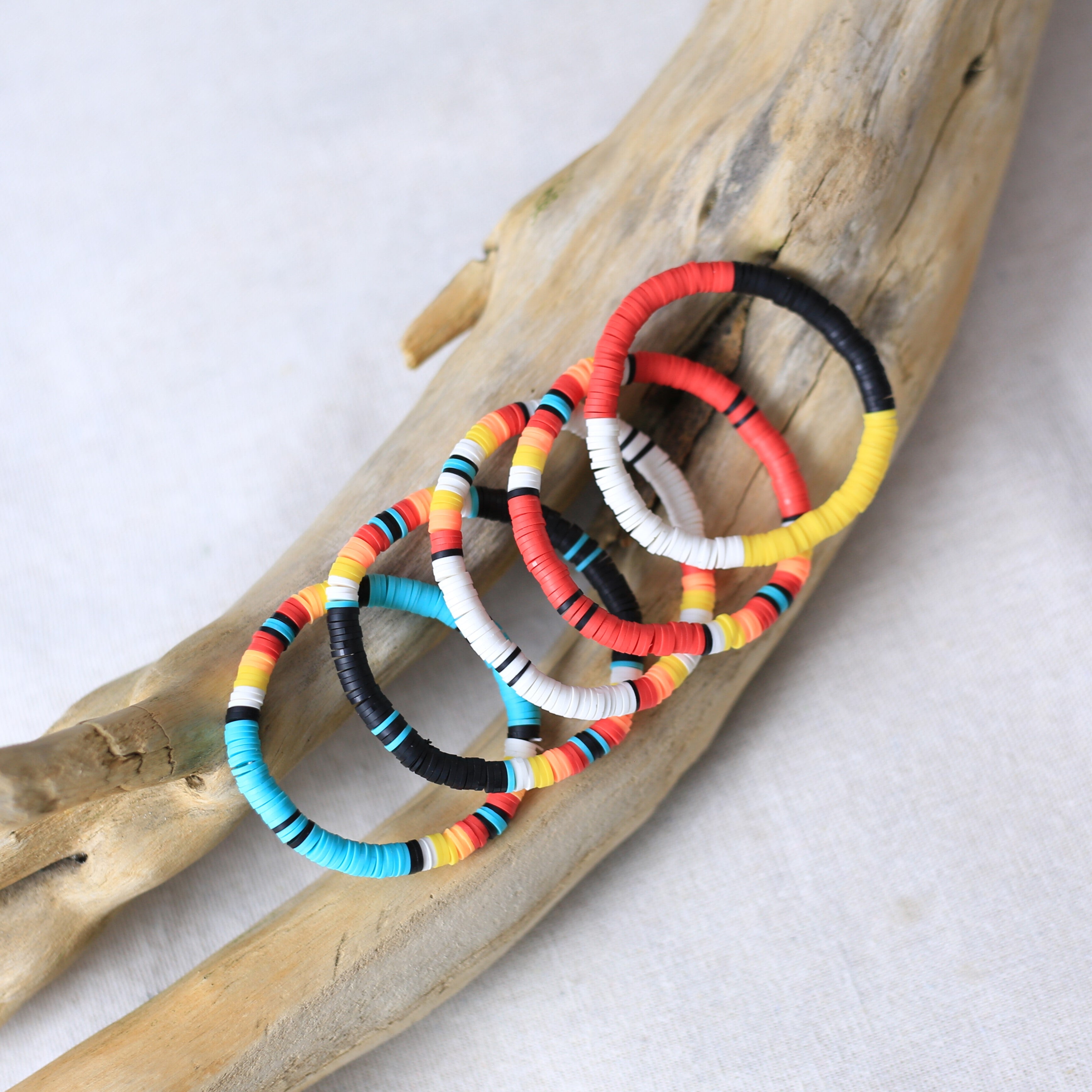 Women's Handmade Black Dusk Clay Bracelet