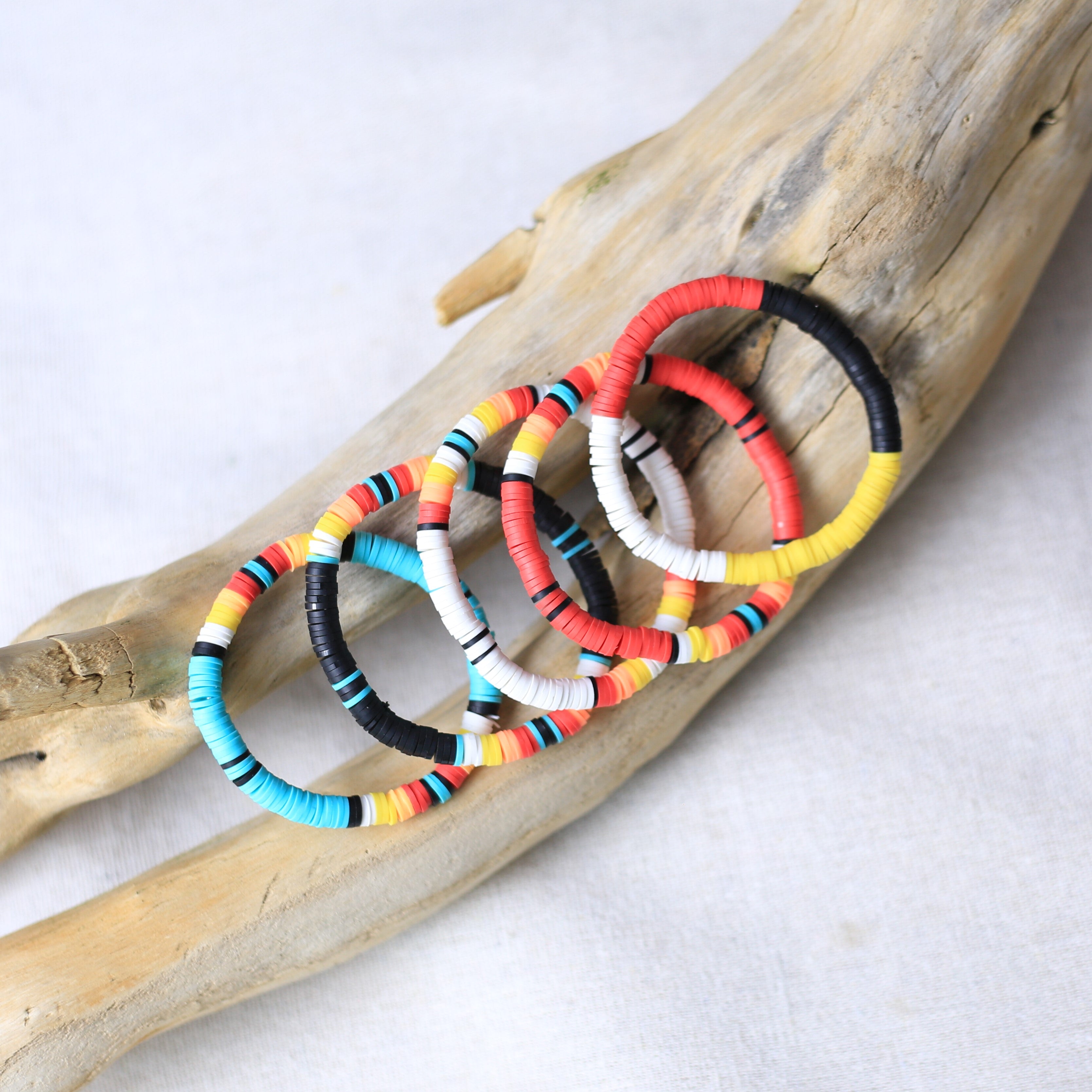 Women's Handmade Black Dusk Clay Bracelet