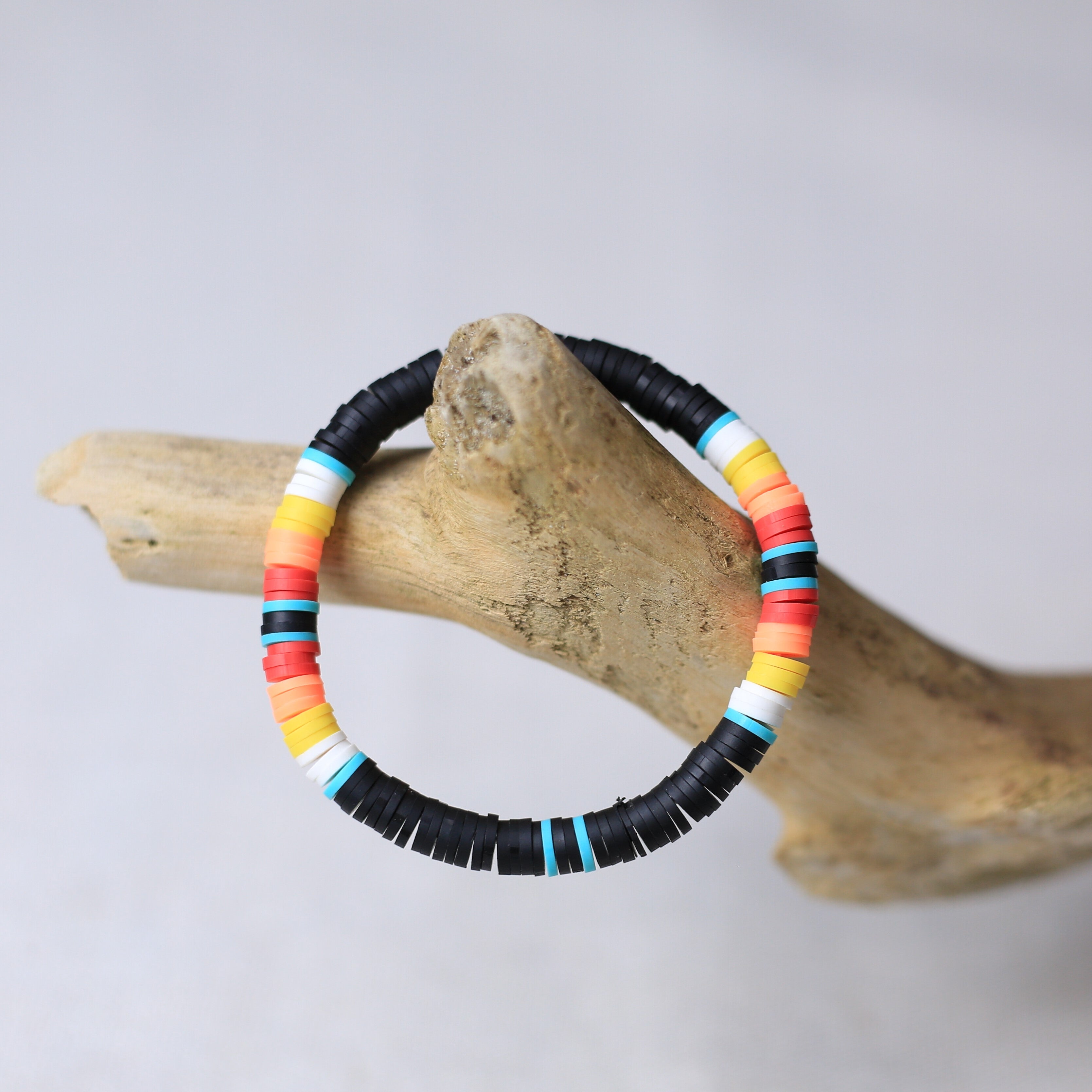 Women's Handmade Black Dusk Clay Bracelet