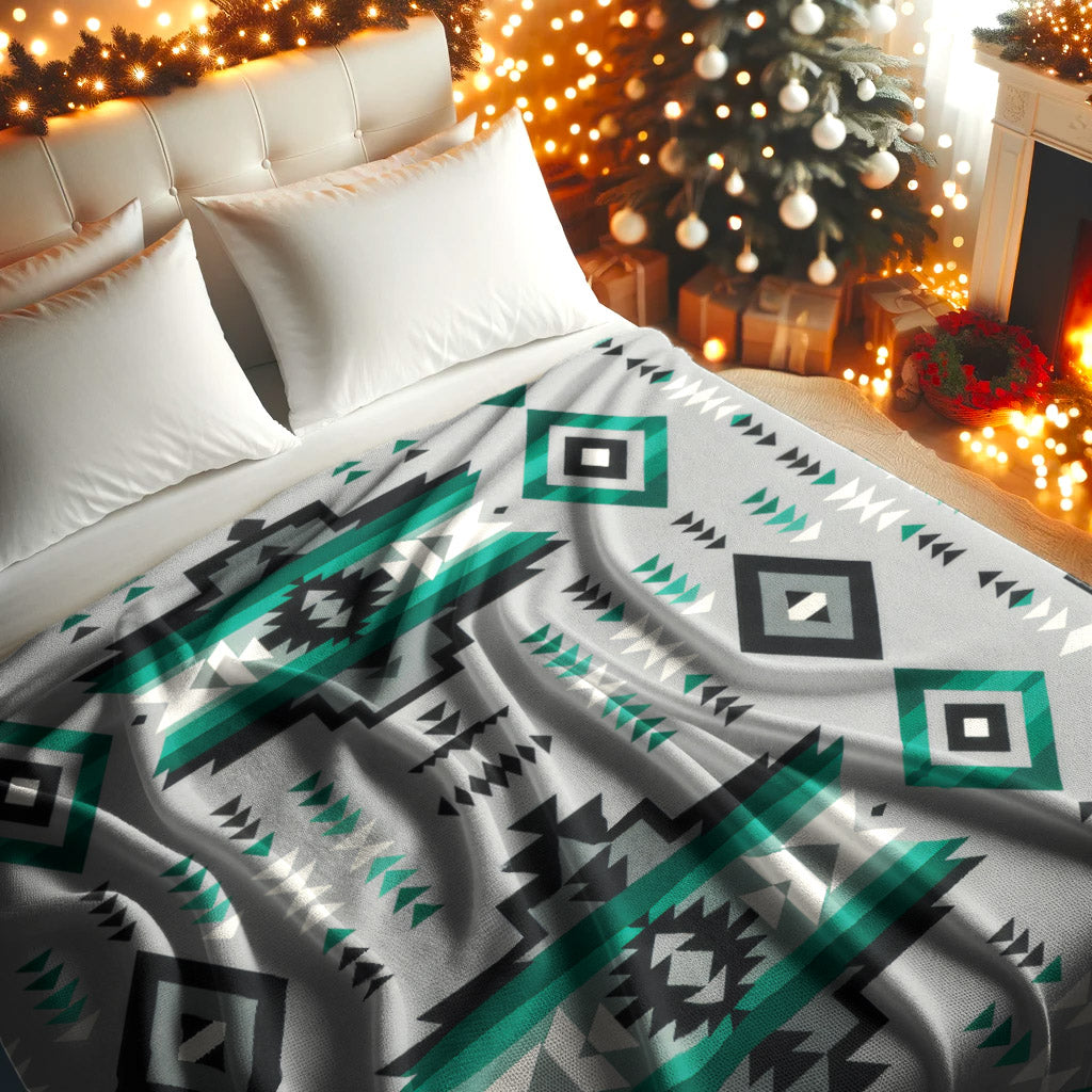 Emerald Horizon Soft And Warm Fleece Blanket