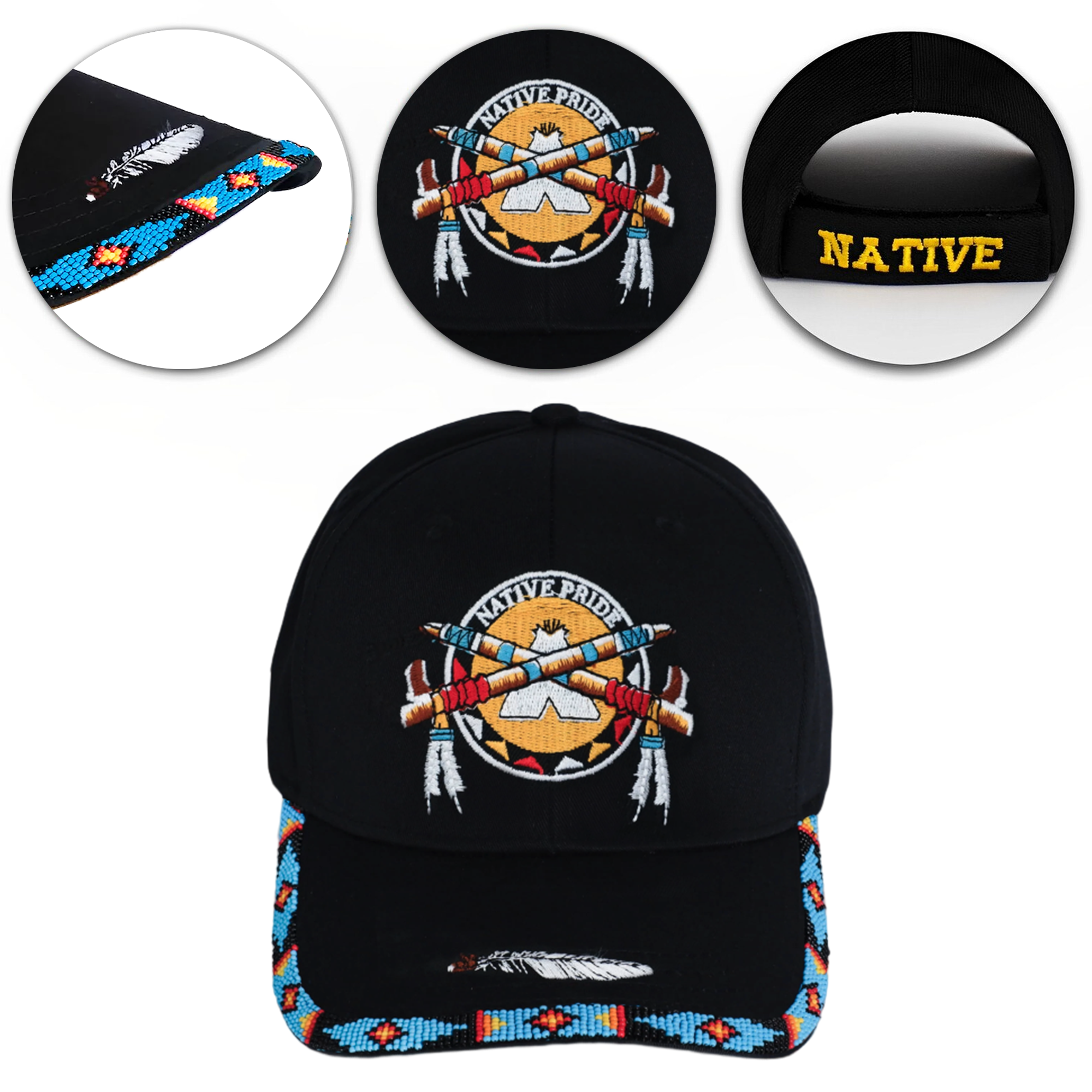 Native Pride Hat Beaded