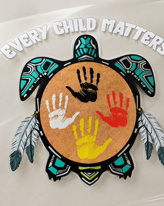 Every Child Matters Turtle Decal (High-quality UV DTF 3D Decal)