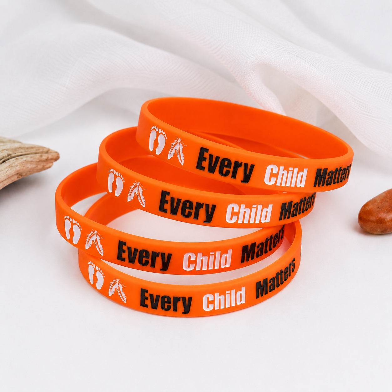 SALE 50% OFF - Every Child Matters Silicone Wristband - Debossed Color 001