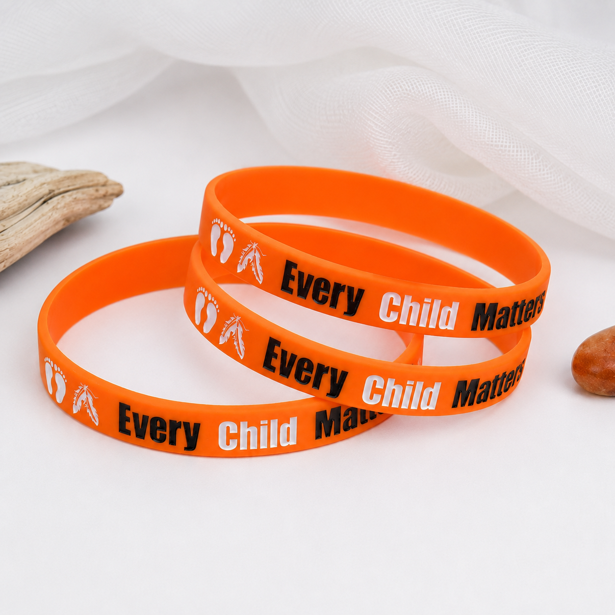SALE 50% OFF - Every Child Matters Silicone Wristband - Debossed Color 001