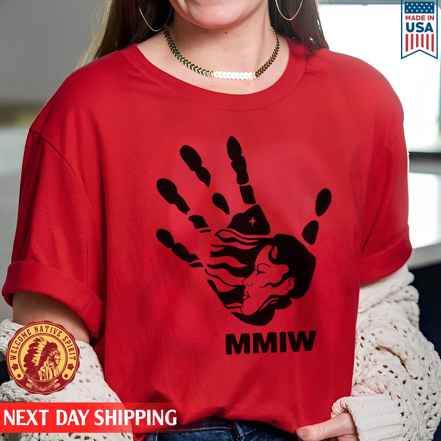 MMIW Red Hand Indigenous Owned Shirt Unisex T-Shirt/Hoodie/Sweatshirt 007