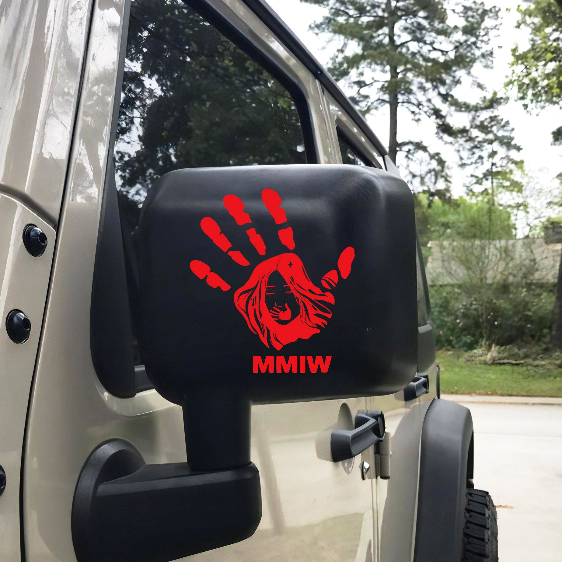 Buy 1 Decal, Get 1 Red Hand Decal Free - MMIW Awareness