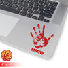 MMIW - I Wear Red, No More Stolen Sisters Red Hand Car Decal 007 V001