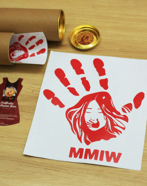 Justice For Missing And Murdered Indigenous Women Red Hand Car Decal 313