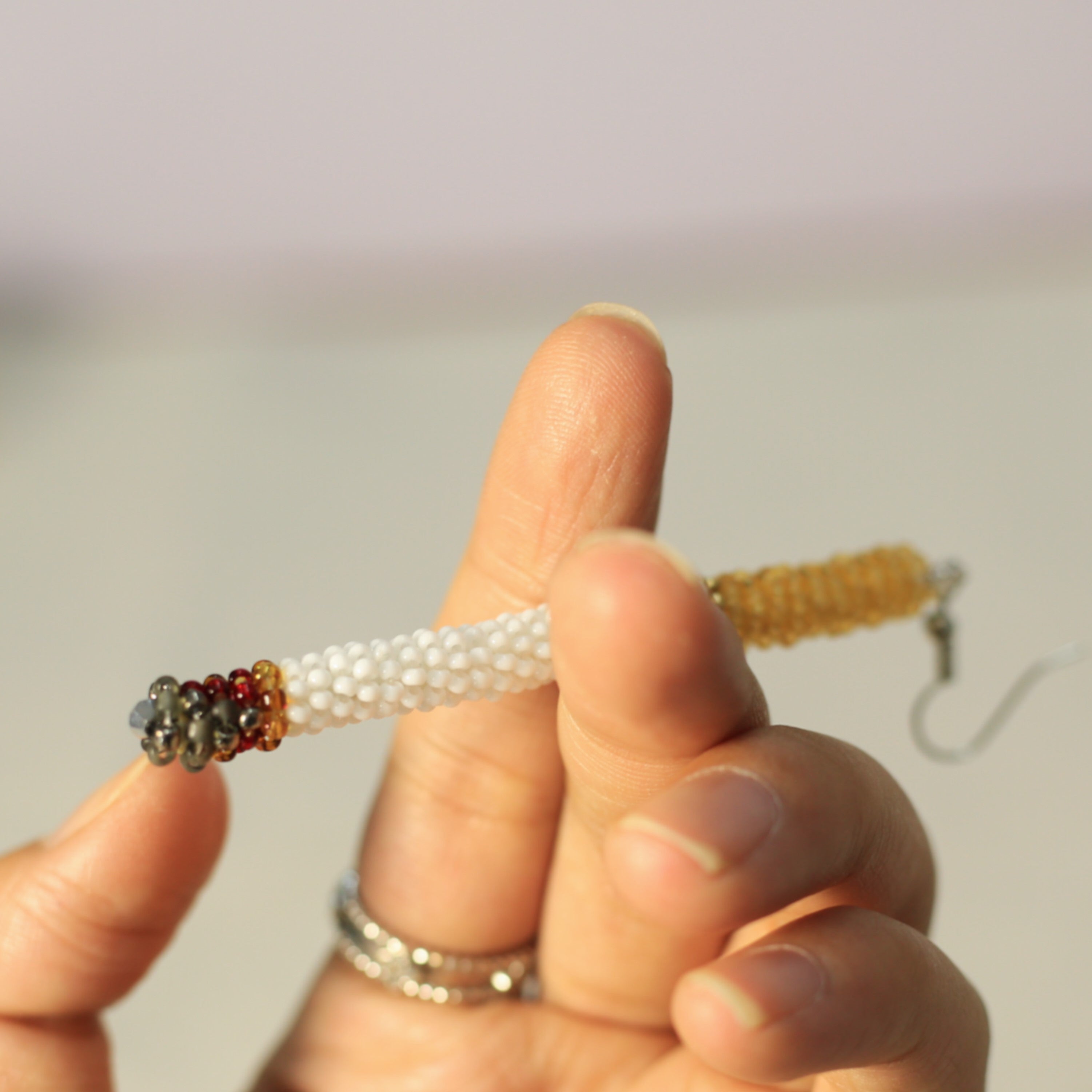 Handmade Dangle Half-Burnt Cigarette Earrings