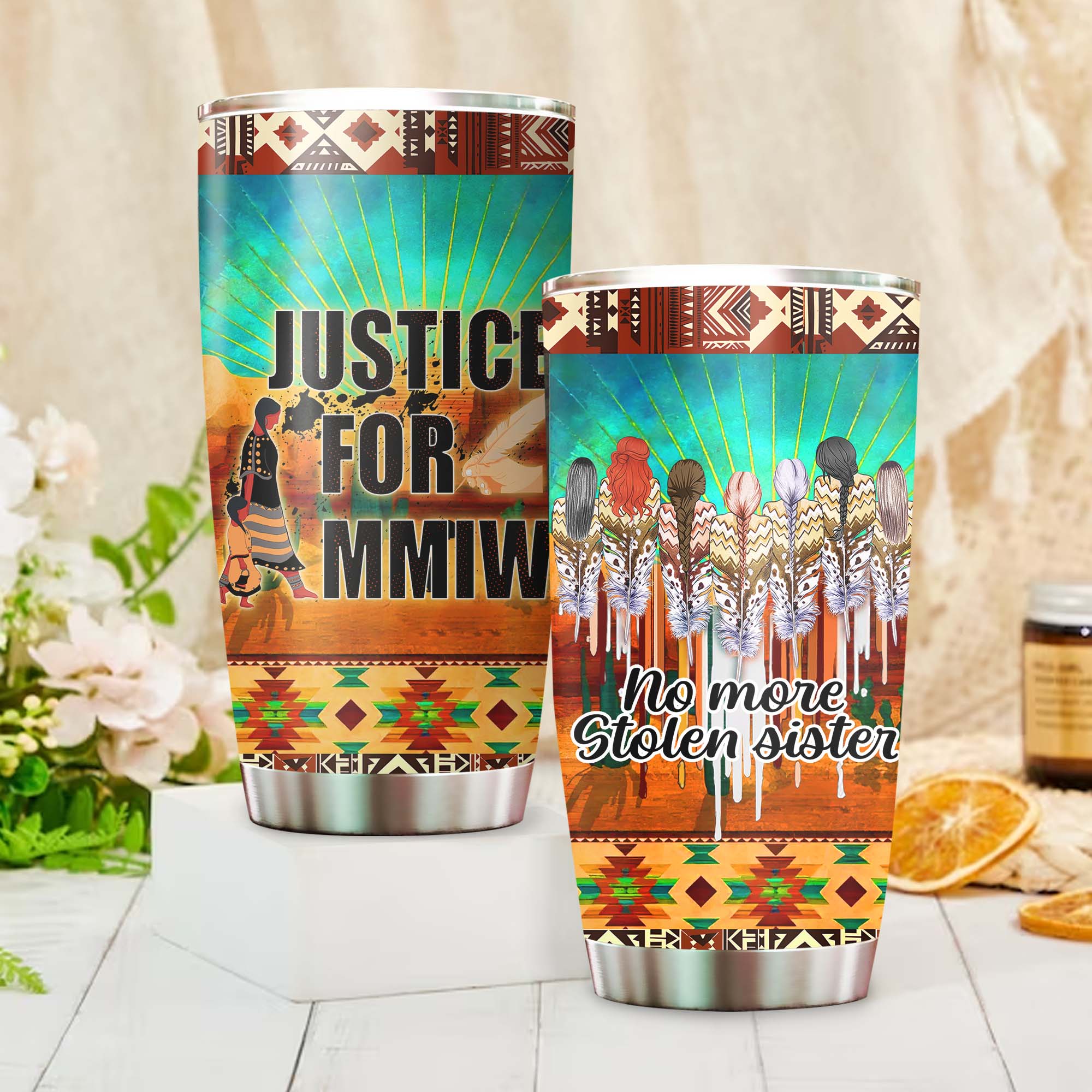 Justice For MMIW Native American Tumbler Stainless Steel Drinking Cup