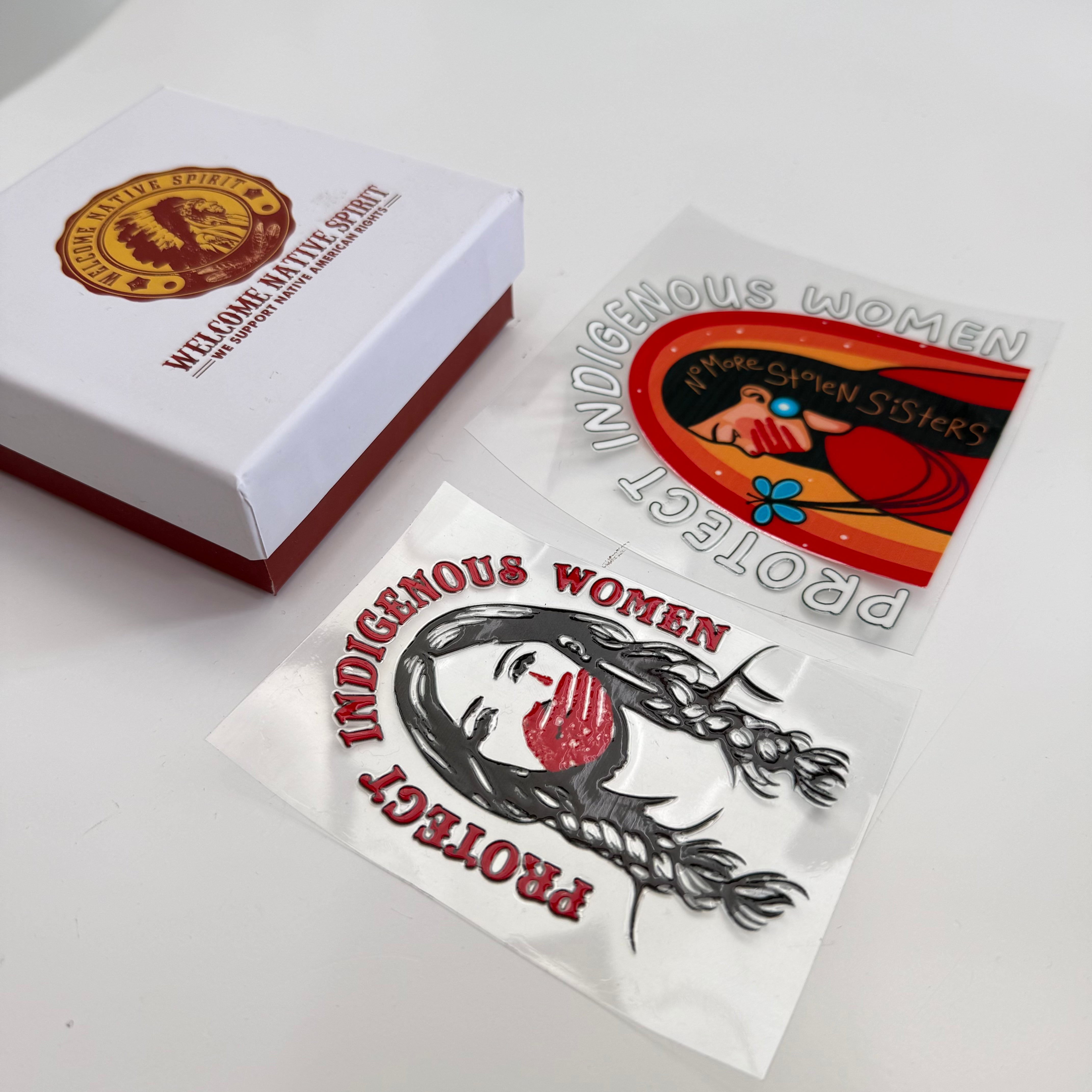 Protect Indigenous Women, Red Hand Over Mouth Native Awareness Car Decal