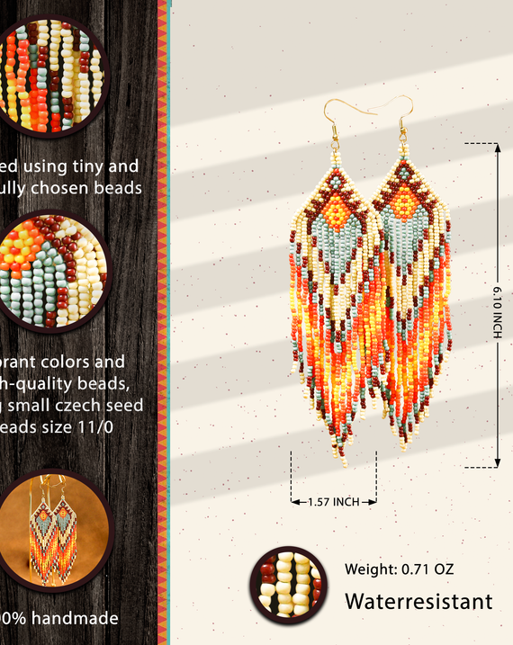 Sunset Dream Beaded Earrings
