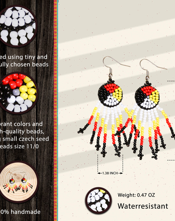 Sacred Circle Beaded Earrings