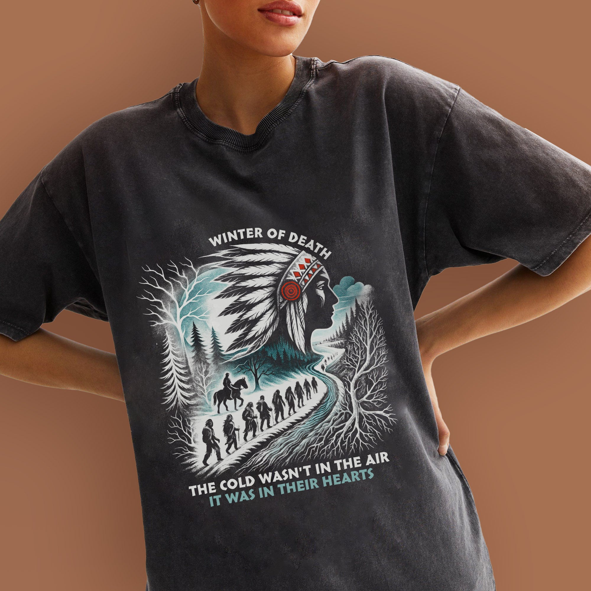 Winter of Death – Native Spirit Unisex Mineral Washed T-Shirt