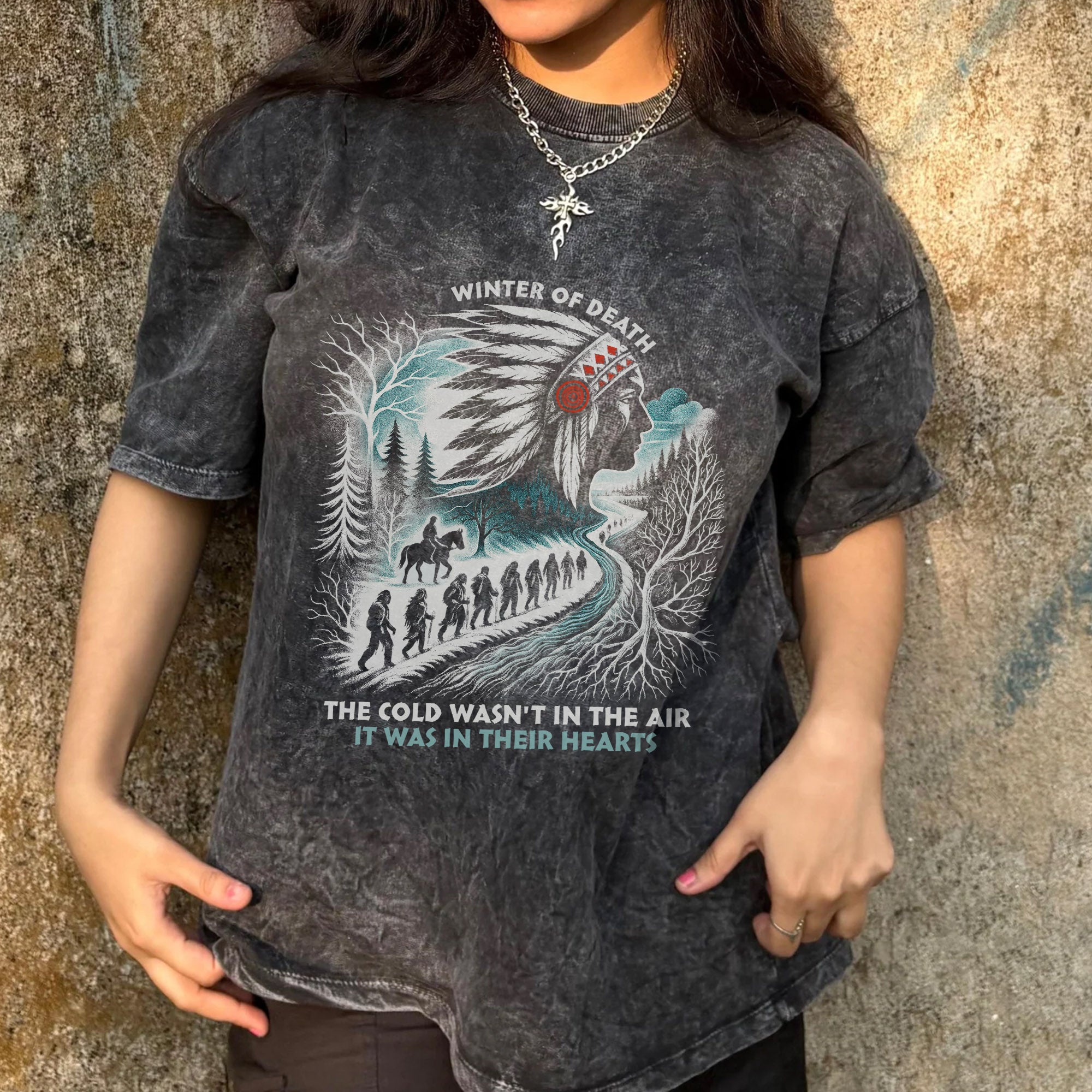 Winter of Death – Native Spirit Unisex Mineral Washed T-Shirt