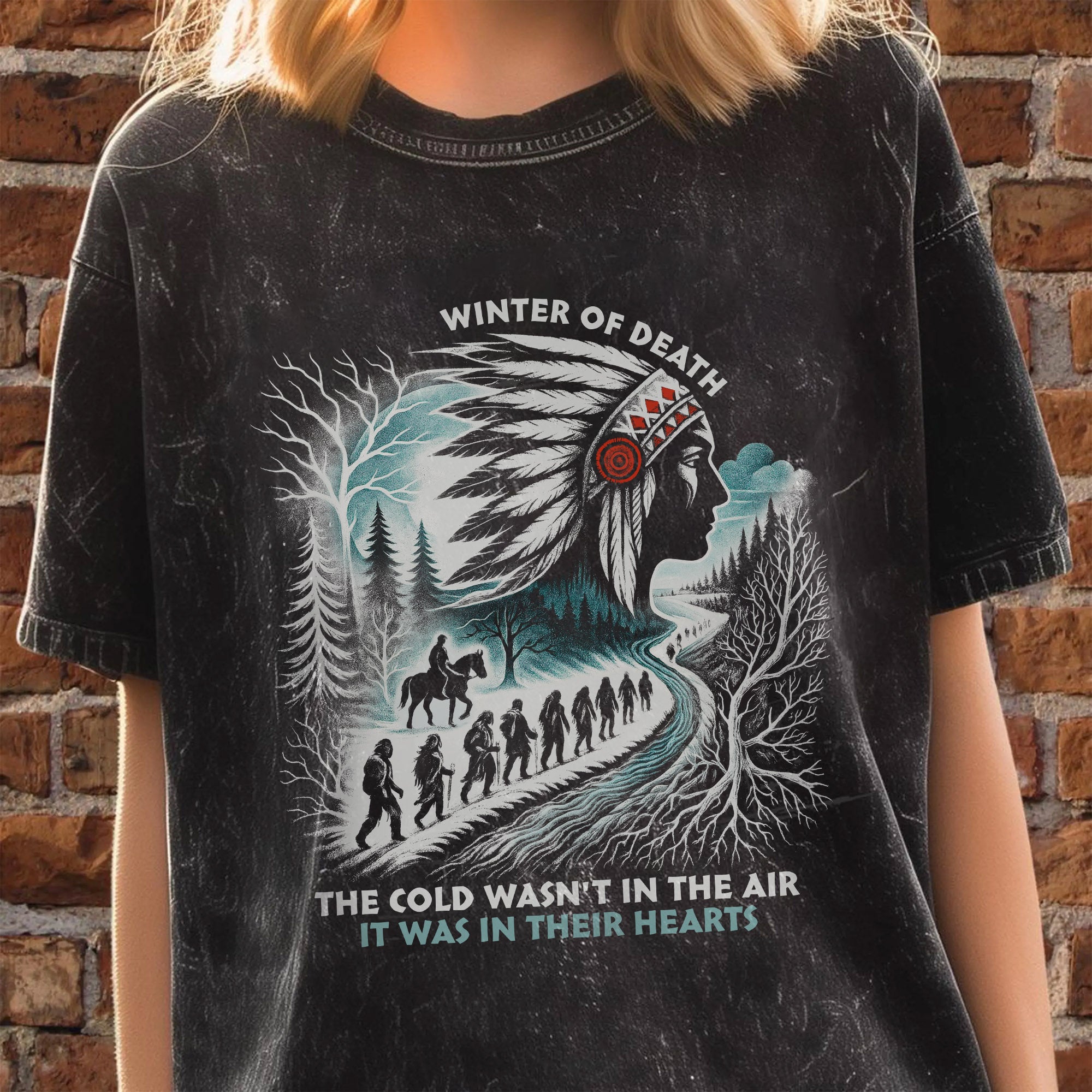 Winter of Death – Native Spirit Unisex Mineral Washed T-Shirt