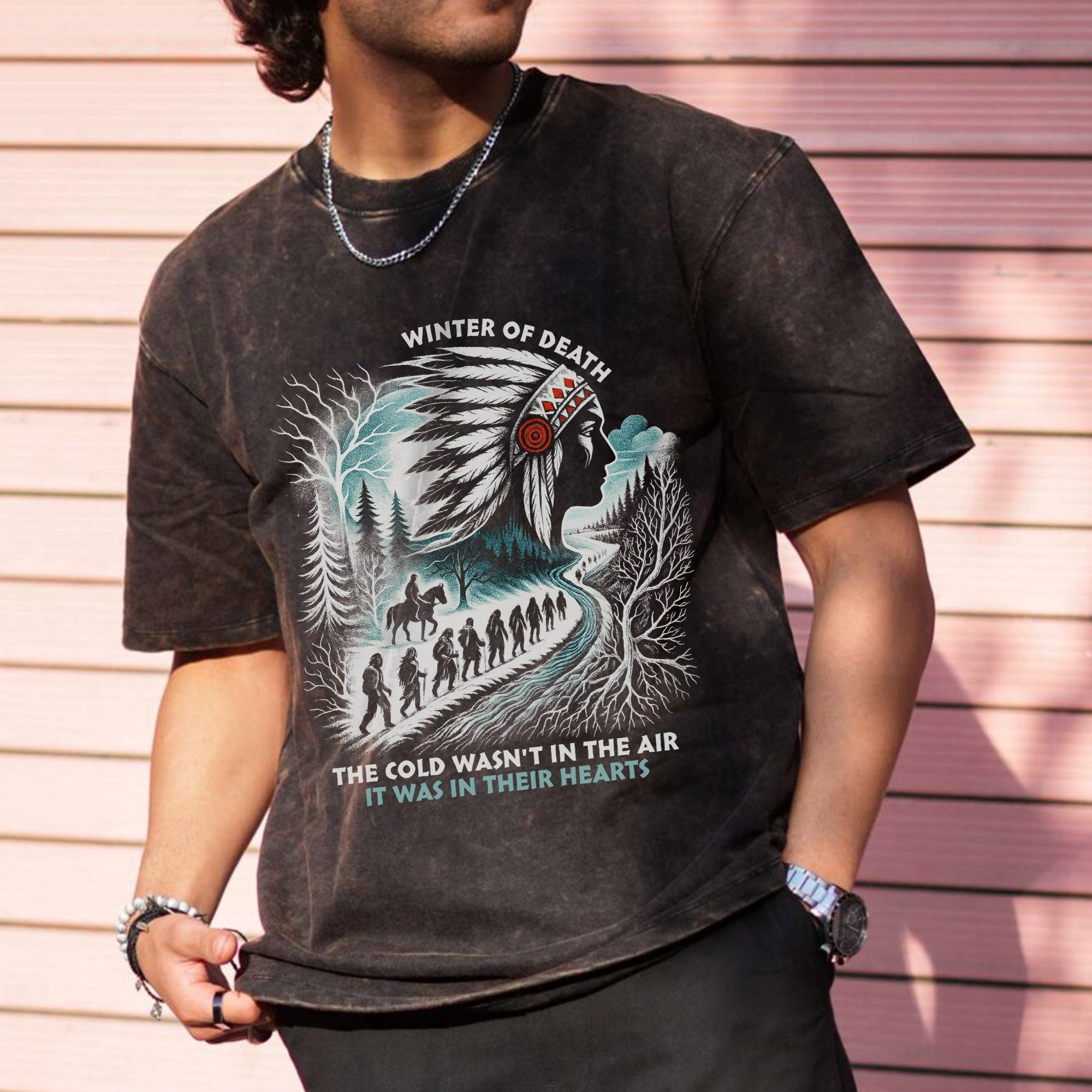 Winter of Death – Native Spirit Unisex Mineral Washed T-Shirt