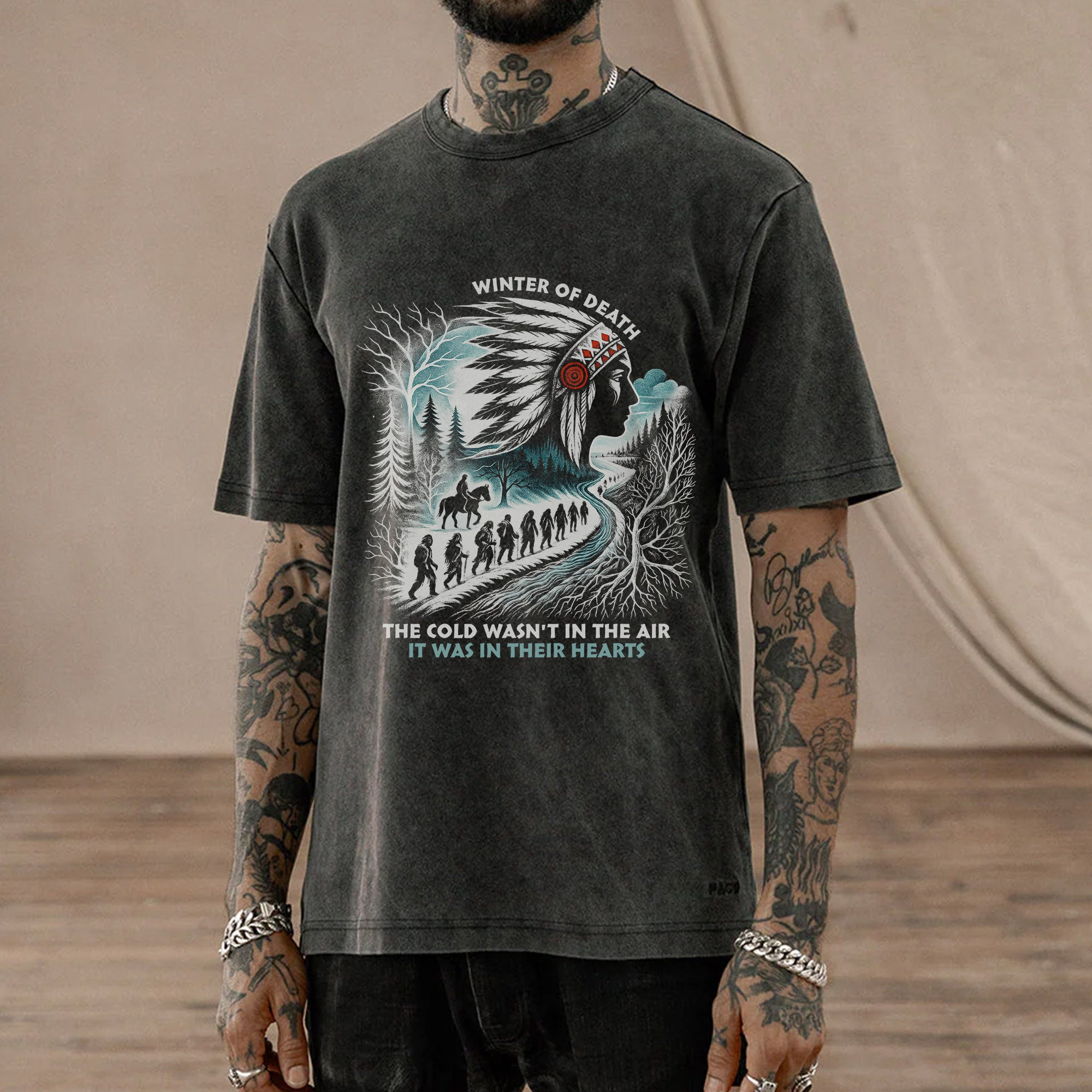 Winter of Death – Native Spirit Unisex Mineral Washed T-Shirt