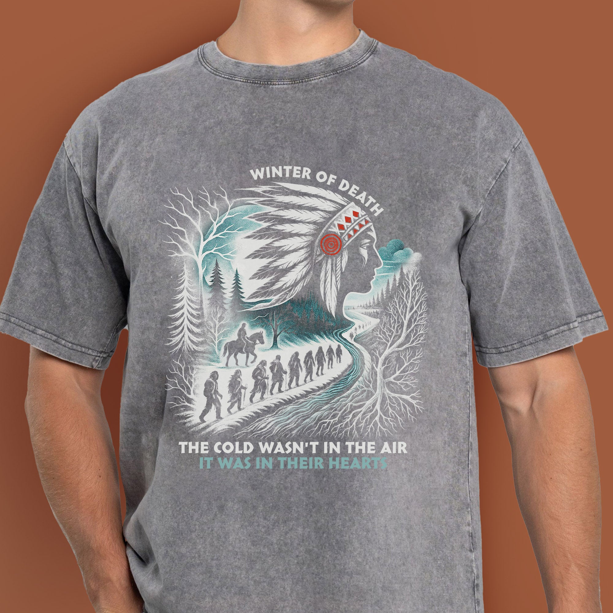 Winter of Death – Native Spirit Unisex Mineral Washed T-Shirt