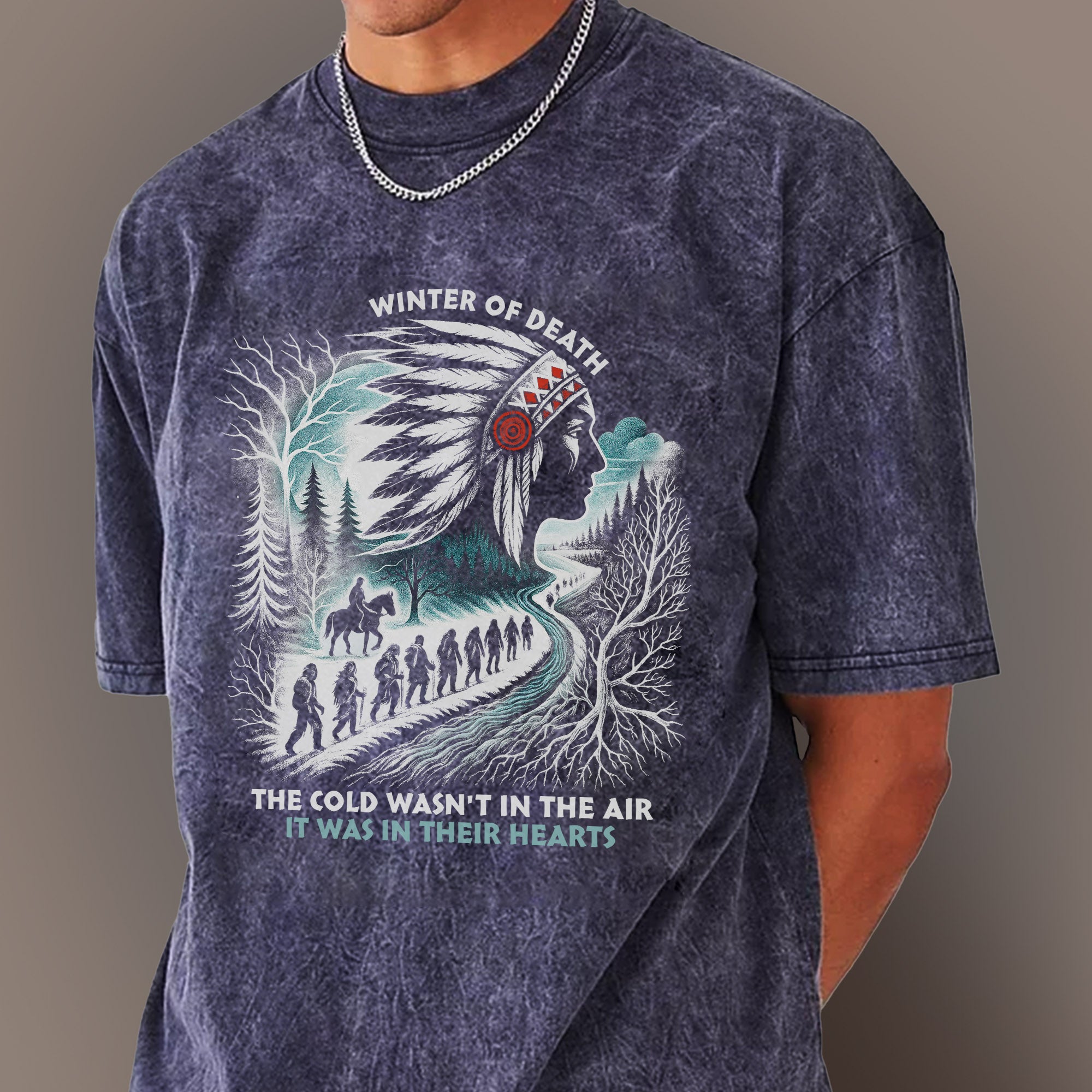 Winter of Death – Native Spirit Unisex Mineral Washed T-Shirt