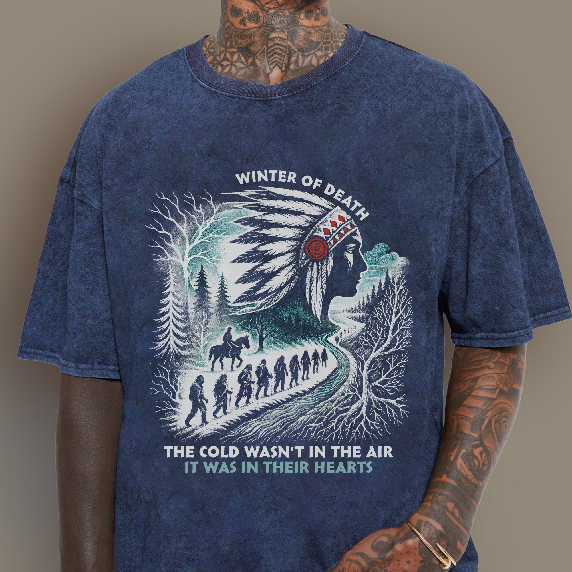Winter of Death – Native Spirit Unisex Mineral Washed T-Shirt