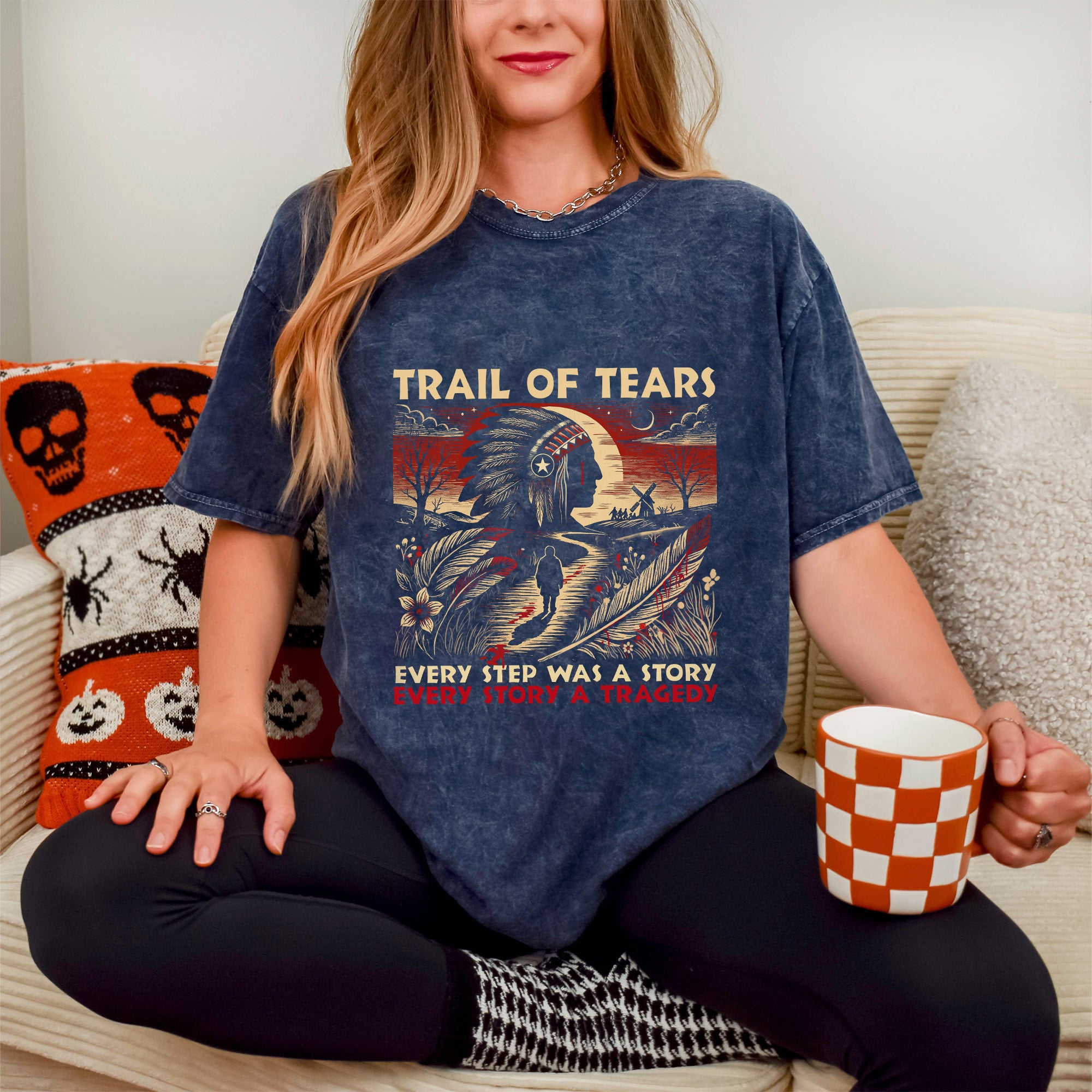 Trail of Tears T-Shirt – Powerful Native American Tribute Unisex Mineral Washed T-Shirt