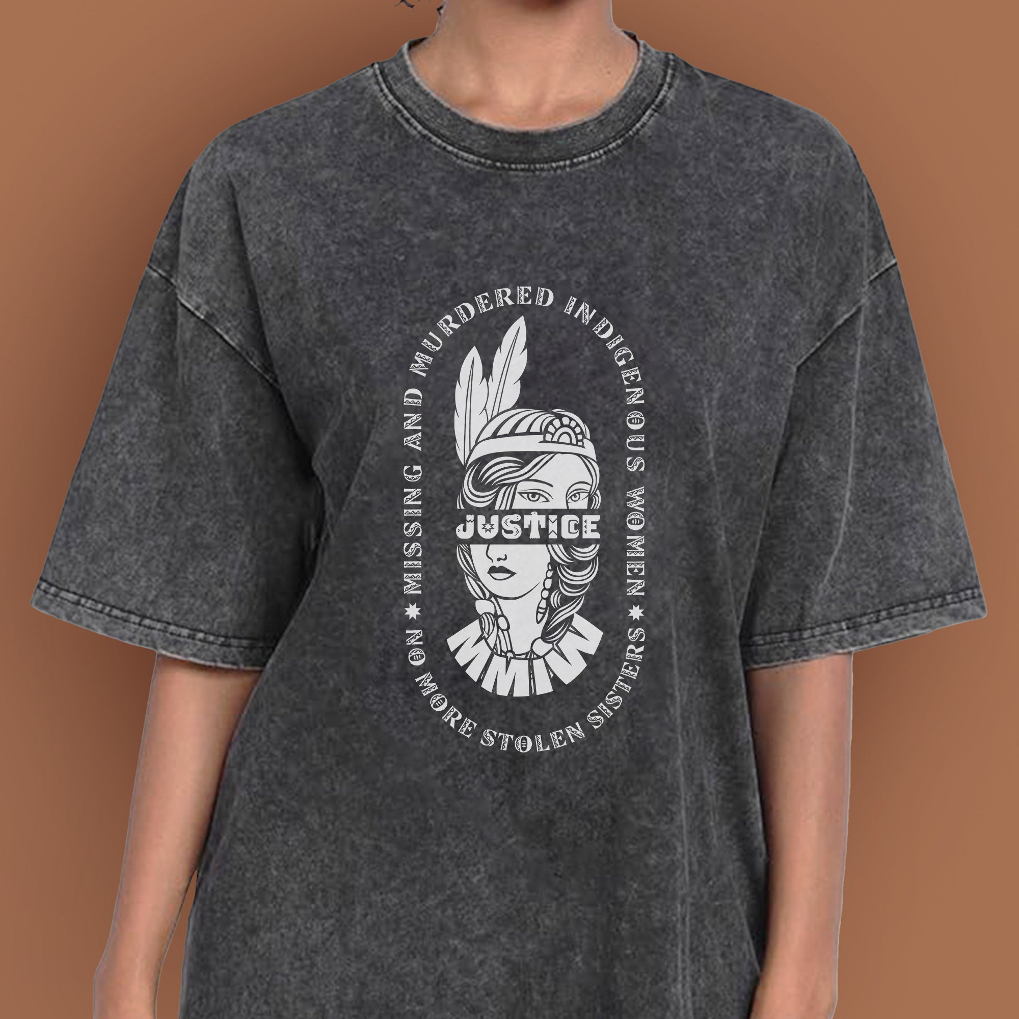 No More Stolen Sisters MMIW Unisex Mineral Washed T-Shirt